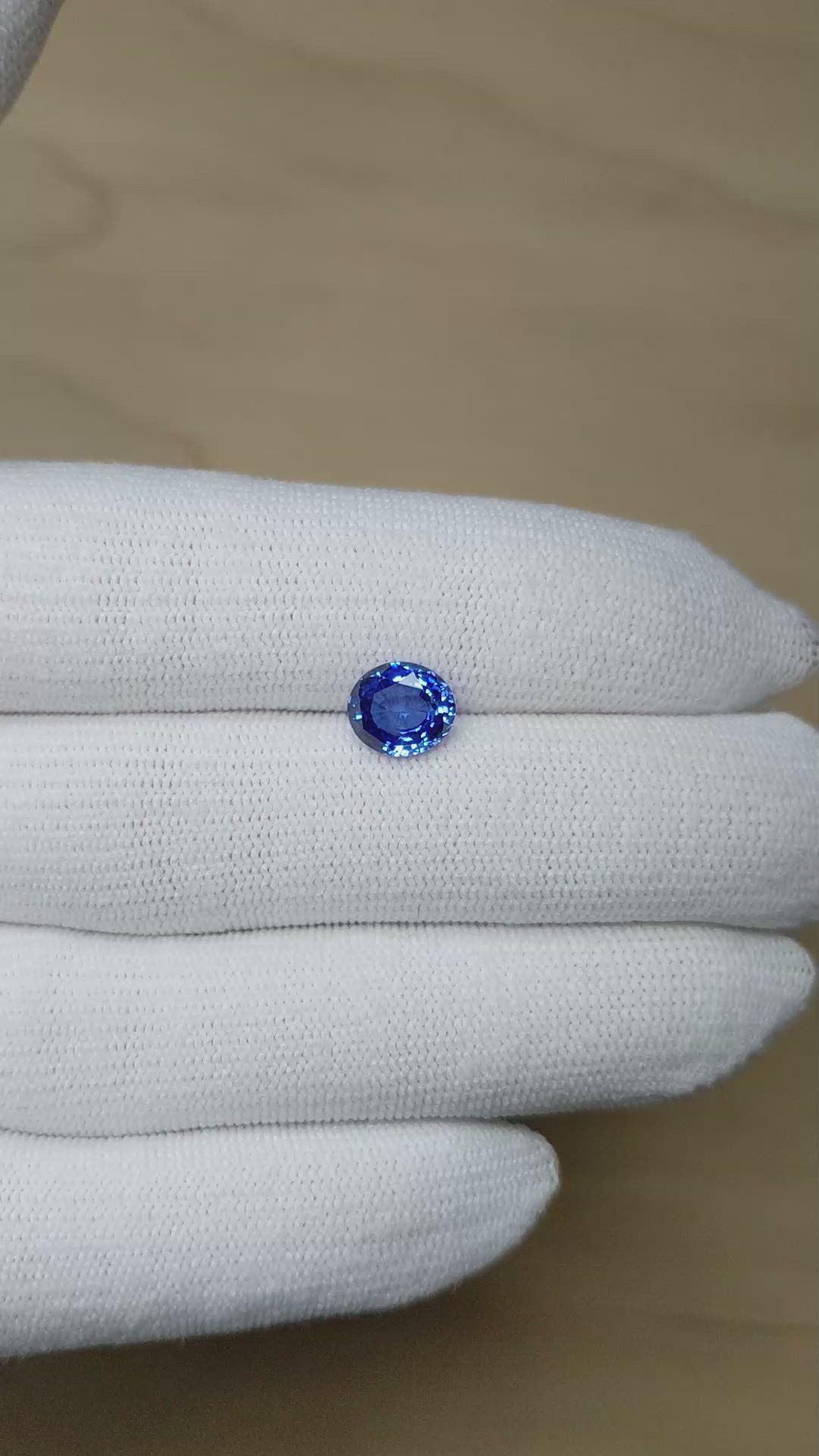 2.48 Ct. Blue Sapphire from Ceylon (Sri Lanka) Size Video