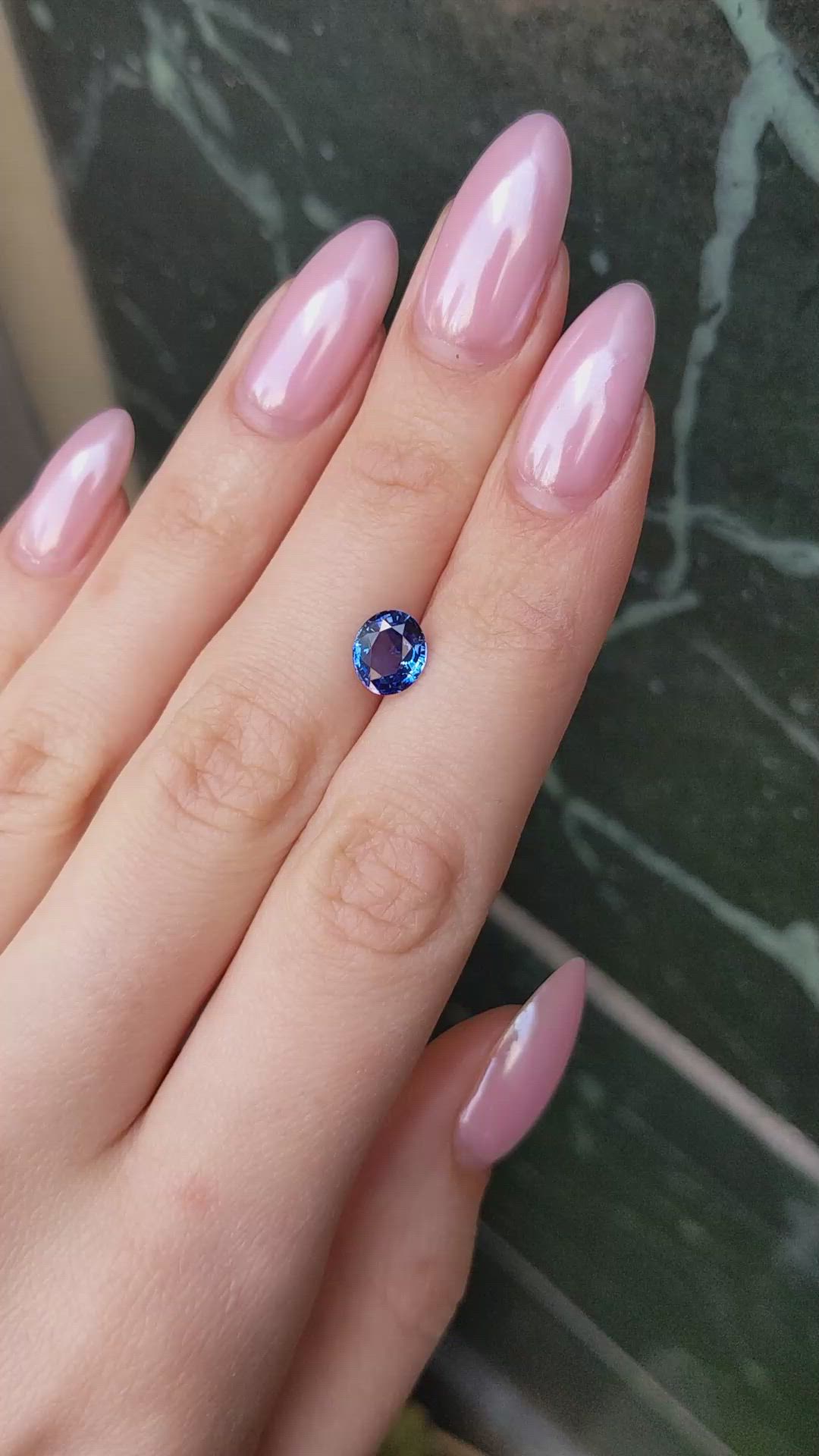 1.94 Ct. Blue Sapphire from Ceylon (Sri Lanka) Size Video
