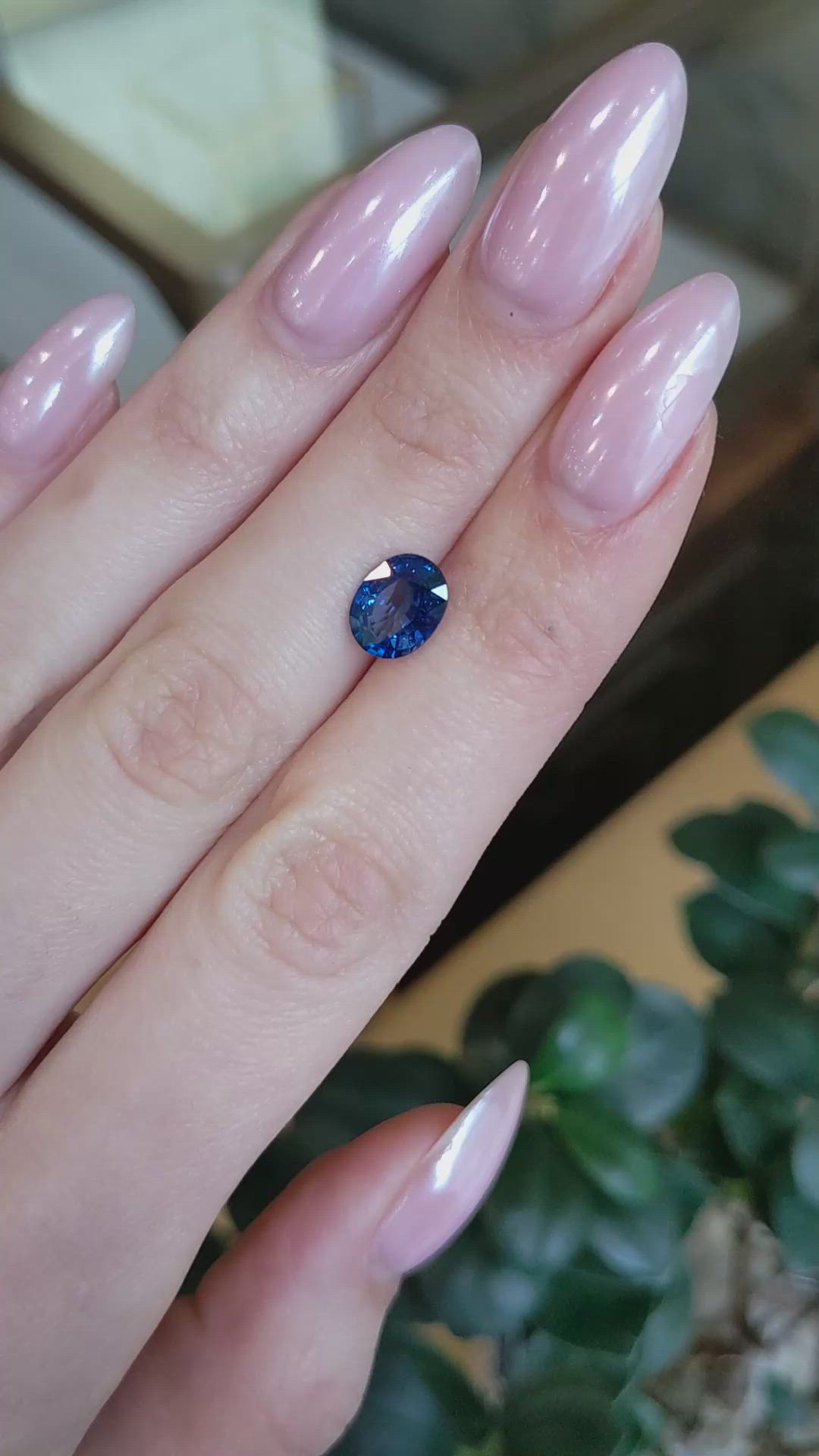 2.17 Ct. Blue Sapphire from Ceylon (Sri Lanka) Size Video