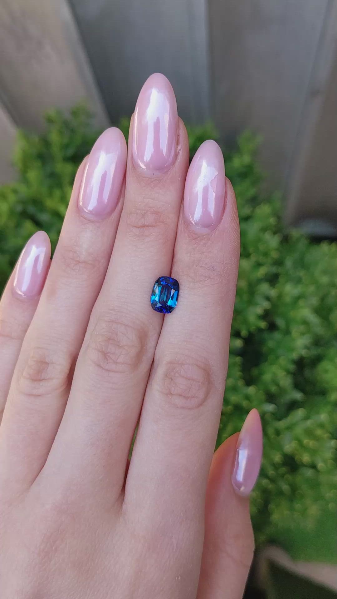 2.03 Ct. Blue Sapphire from Ceylon (Sri Lanka) Size Video