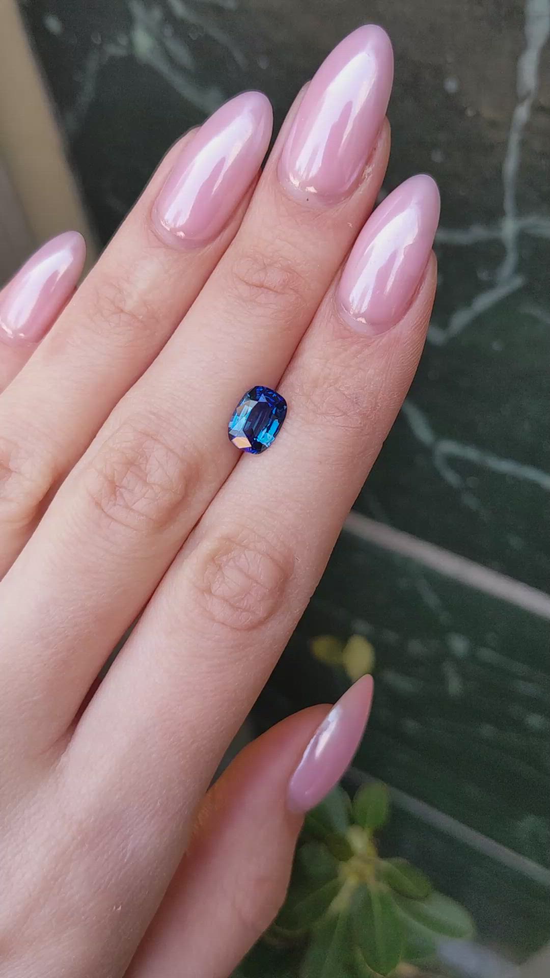 2.03 Ct. Blue Sapphire from Ceylon (Sri Lanka) Size Video