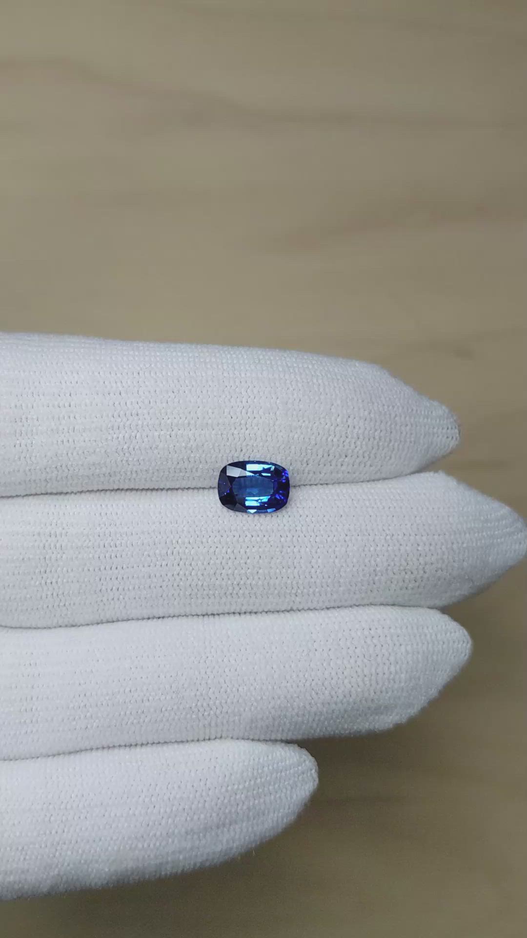 2.03 Ct. Blue Sapphire from Ceylon (Sri Lanka) Size Video