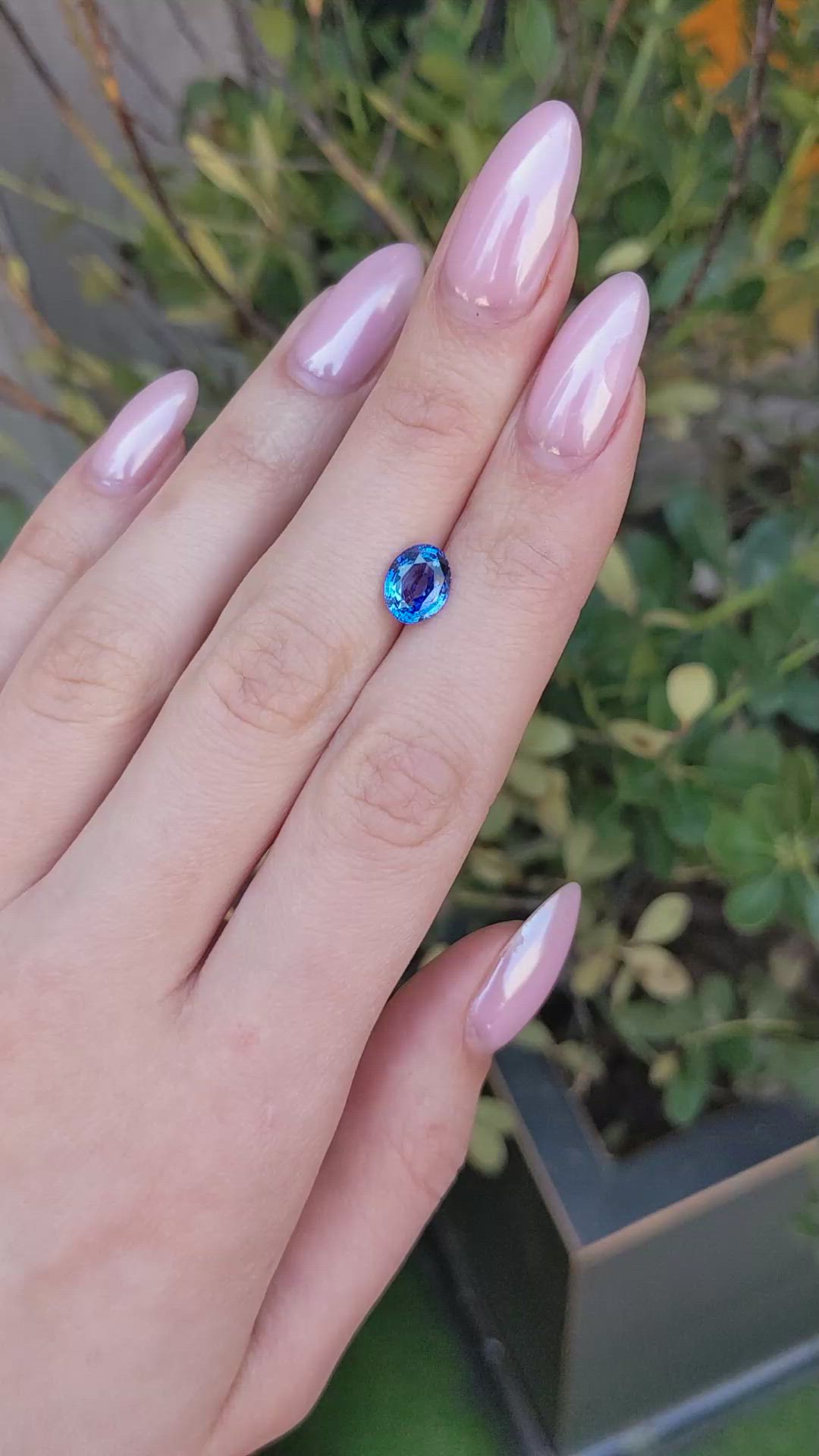 2.20 Ct. Blue Sapphire from Ceylon (Sri Lanka) Size Video