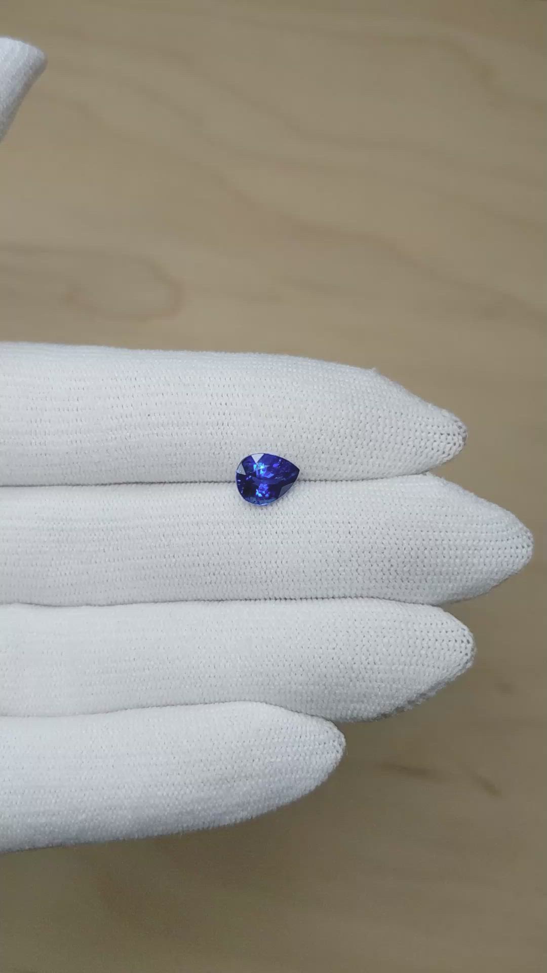 2.16 Ct. Blue Sapphire from Ceylon (Sri Lanka) Size Video