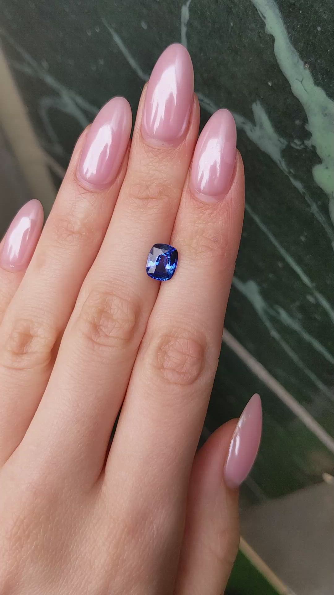 2.49 Ct. Blue Sapphire from Ceylon (Sri Lanka) Size Video