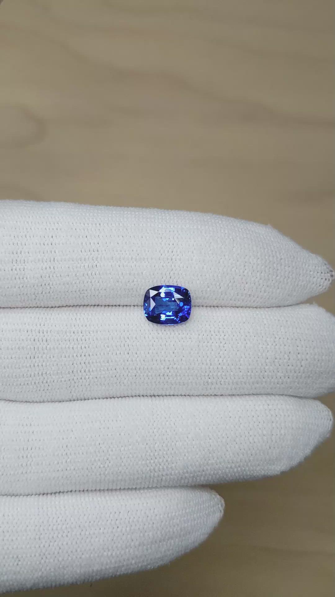 2.49 Ct. Blue Sapphire from Ceylon (Sri Lanka) Size Video