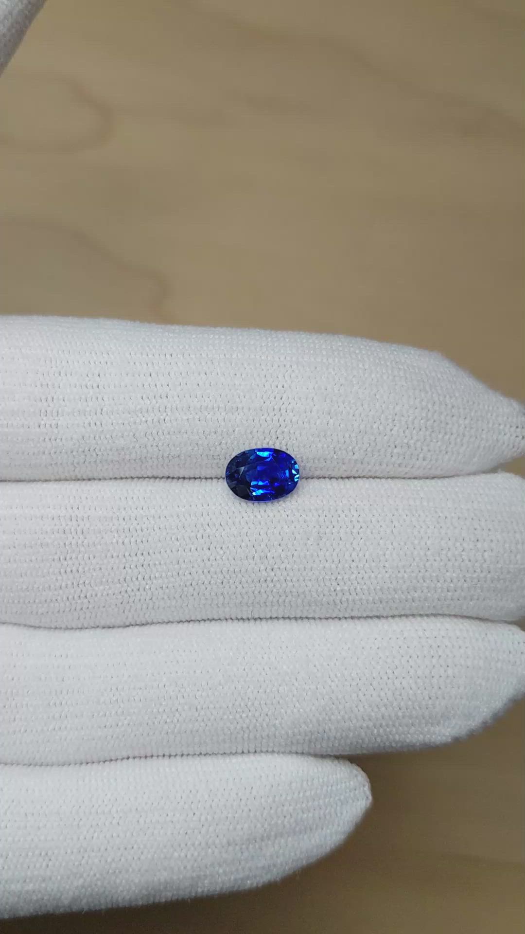 1.92 Ct. Blue Sapphire from Ceylon (Sri Lanka) Size Video