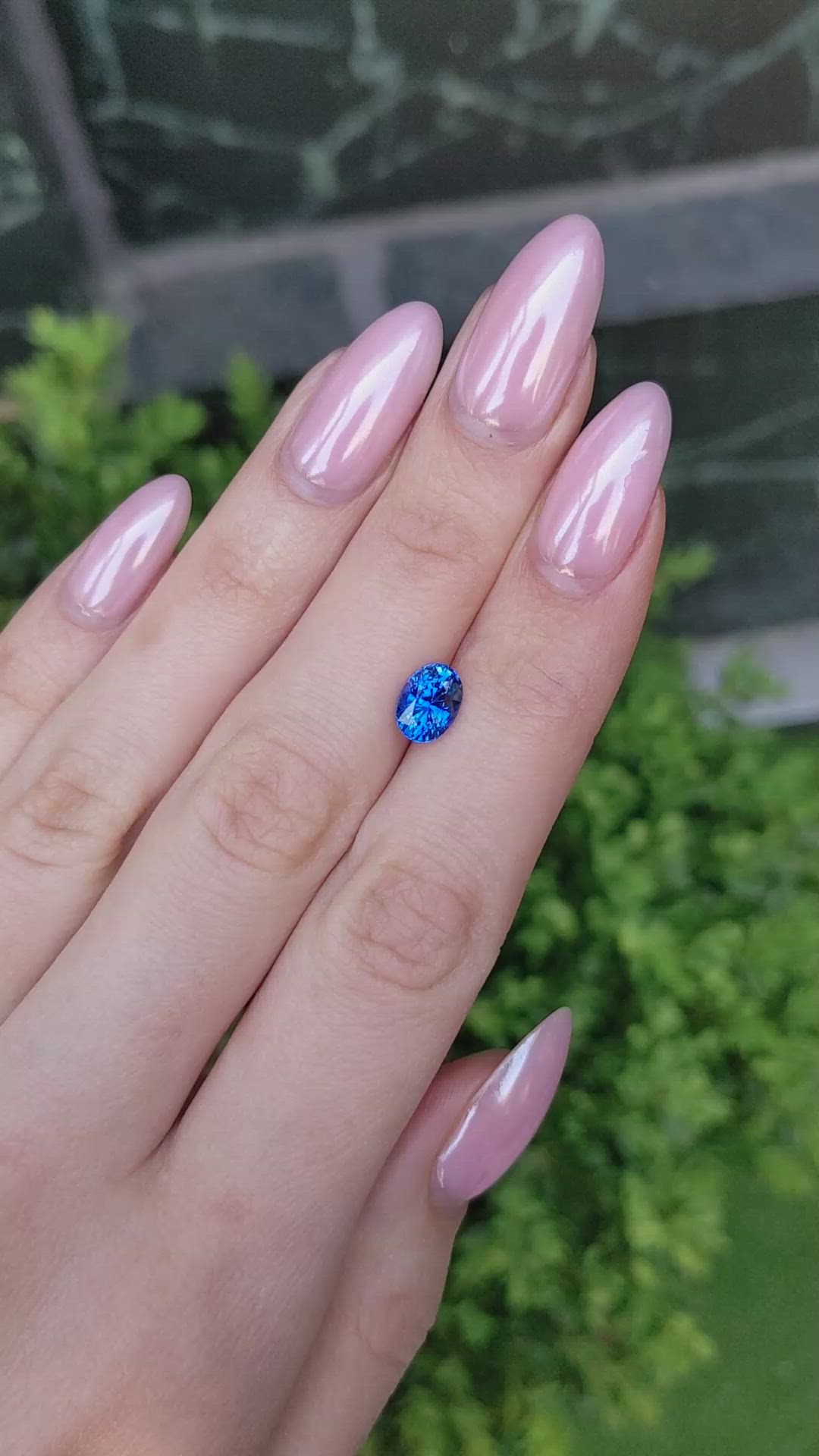 2.02 Ct. Blue Sapphire from Ceylon (Sri Lanka) Size Video