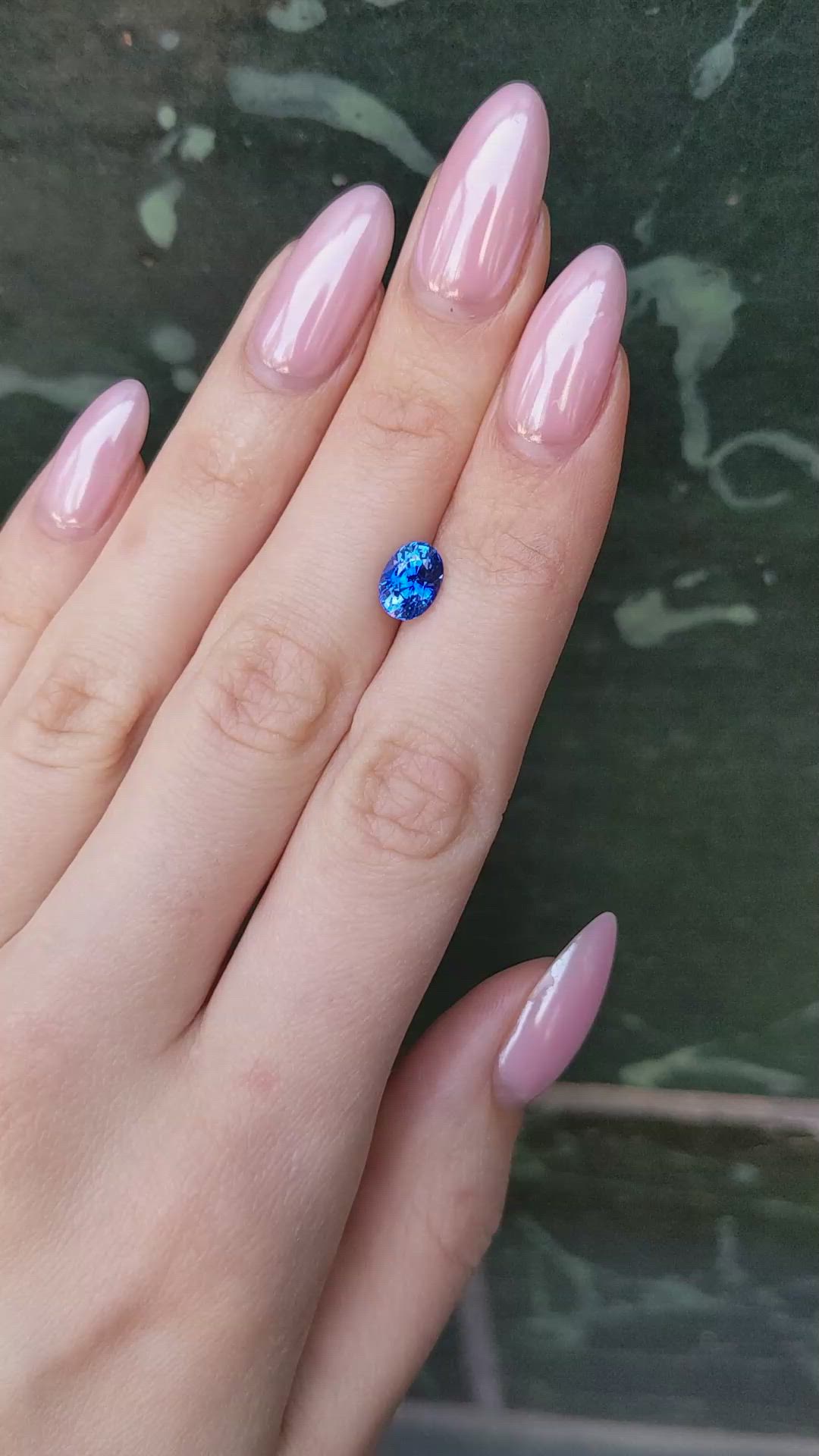 2.02 Ct. Blue Sapphire from Ceylon (Sri Lanka) Size Video