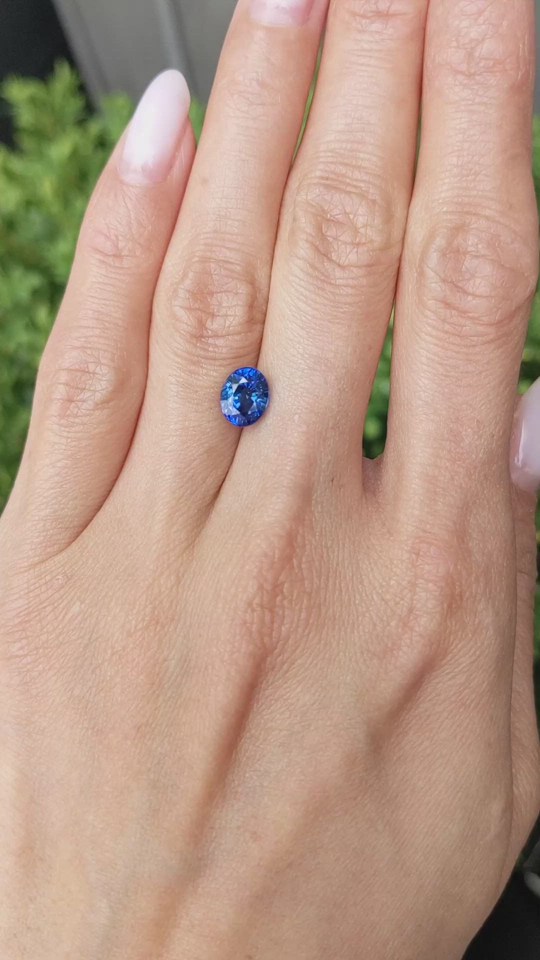 1.92 Ct. Blue Sapphire from Ceylon (Sri Lanka) Size Video