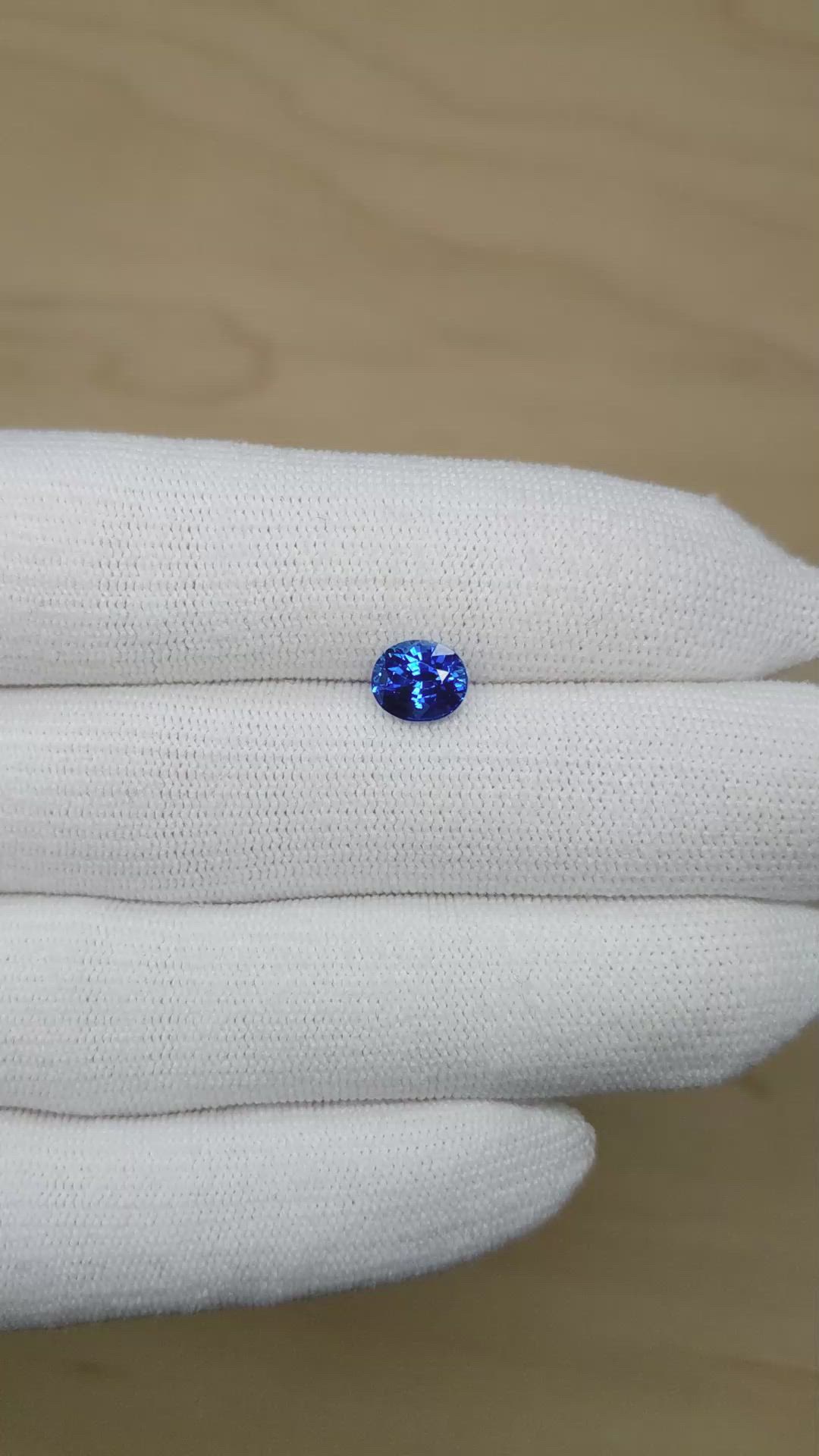1.90 Ct. Blue Sapphire from Ceylon (Sri Lanka) Size Video