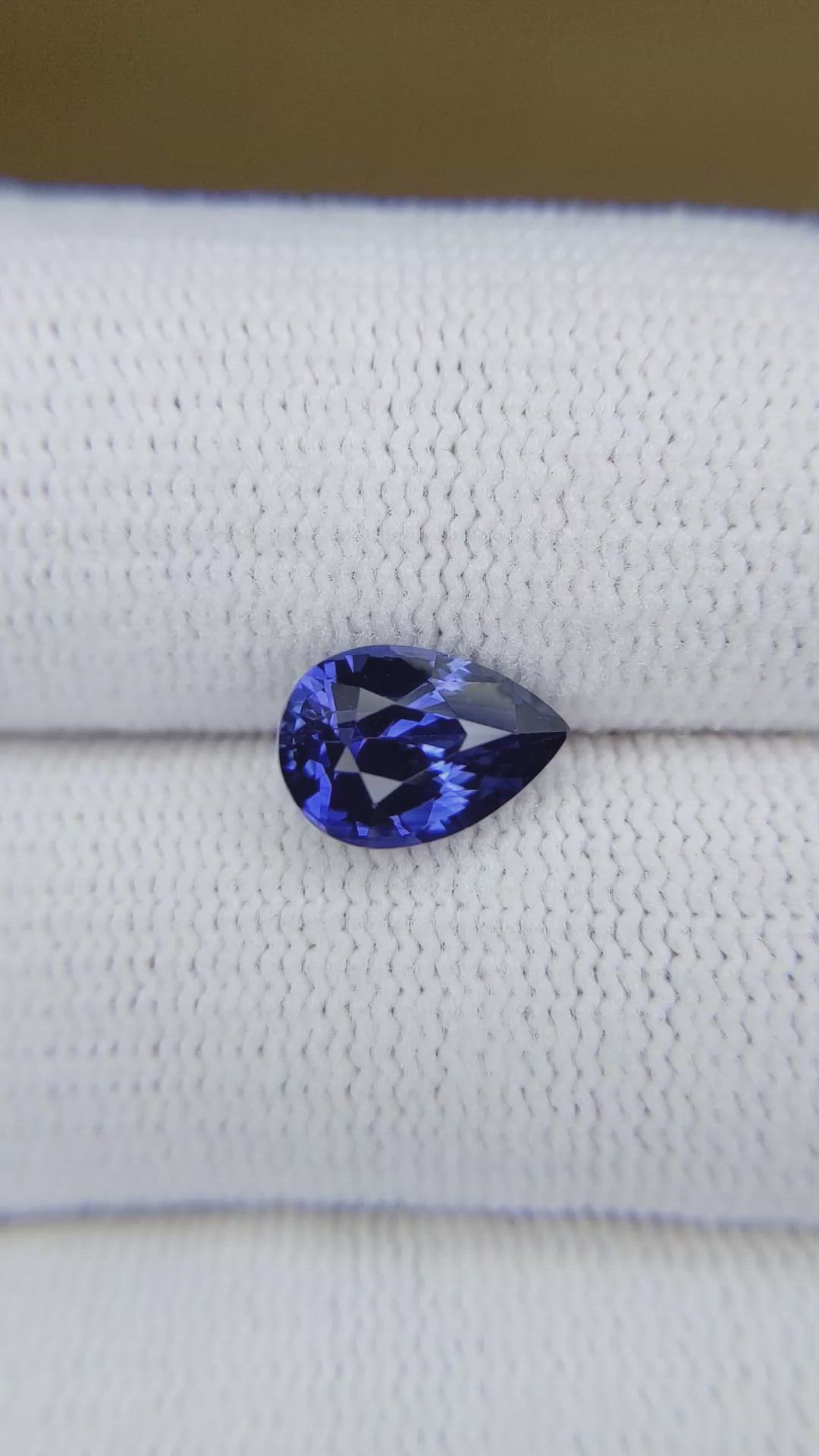 2.46 Ct. Blue Sapphire from Ceylon (Sri Lanka) Size Video