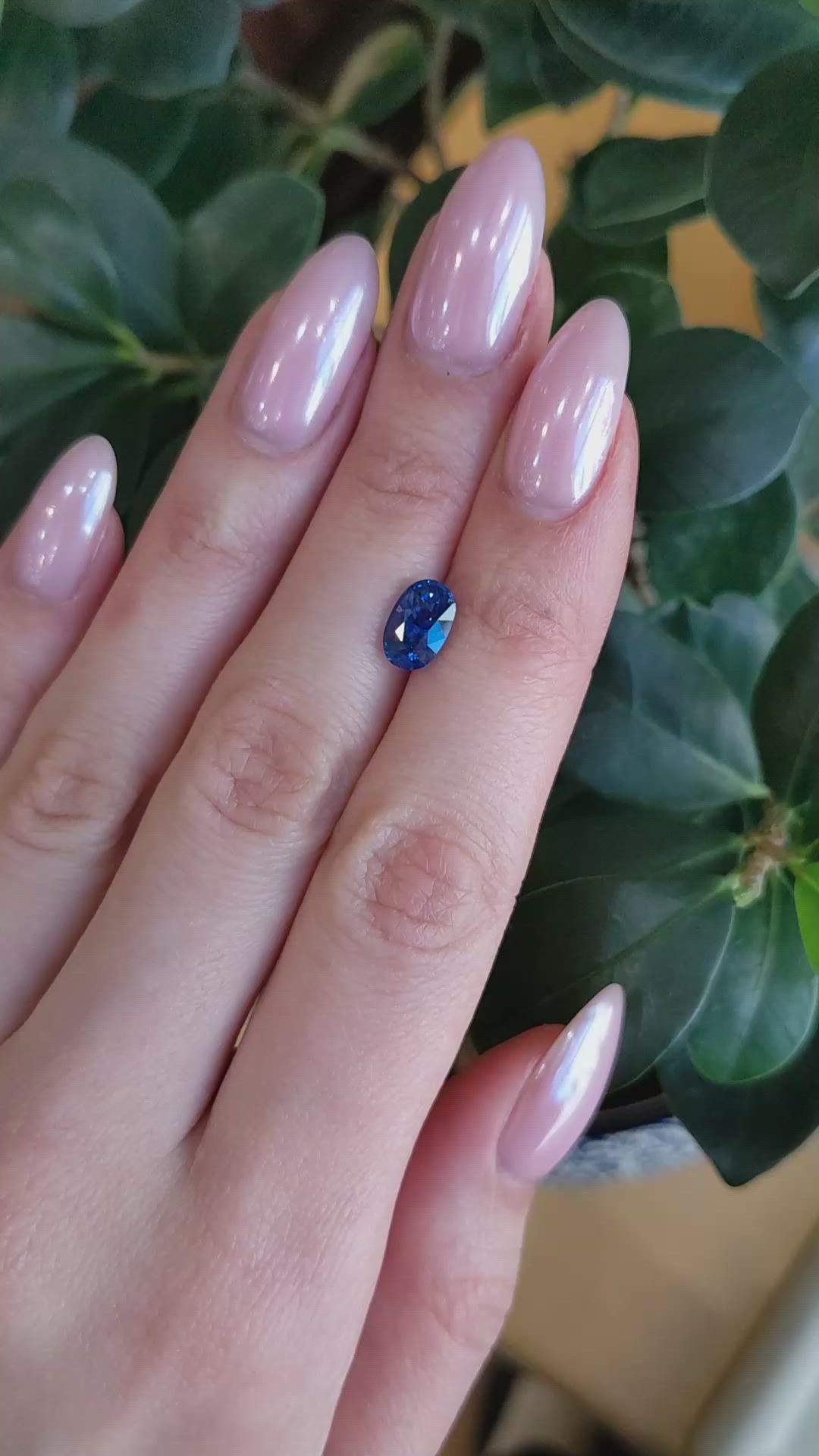 2.43 Ct. Blue Sapphire from Ceylon (Sri Lanka) Size Video