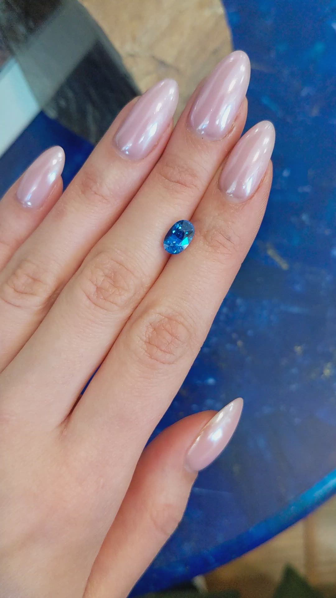 2.43 Ct. Blue Sapphire from Ceylon (Sri Lanka) Size Video