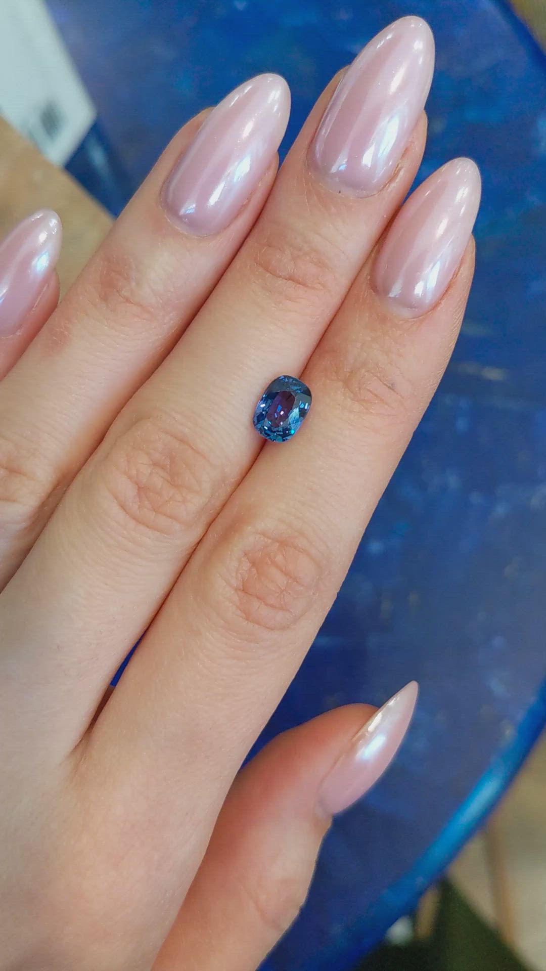2.06 Ct. Blue Sapphire from Ceylon (Sri Lanka) Size Video