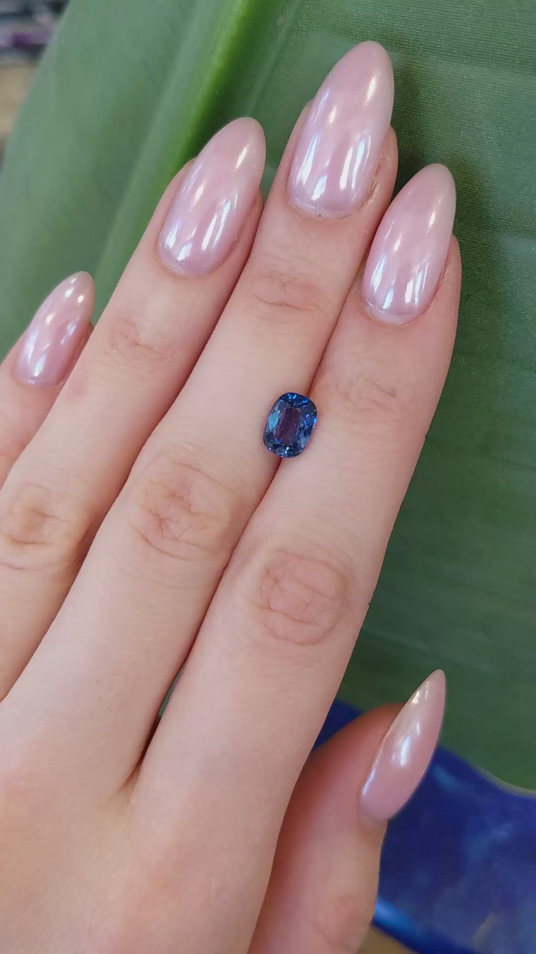 2.06 Ct. Blue Sapphire from Ceylon (Sri Lanka) Size Video