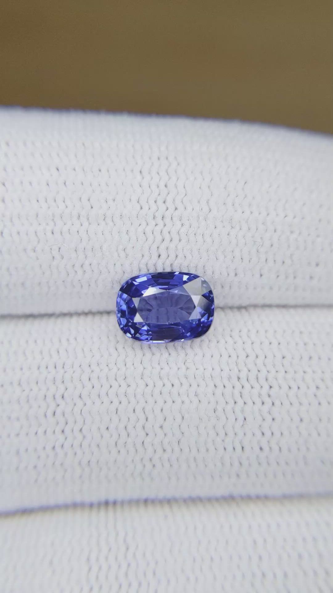 2.06 Ct. Blue Sapphire from Ceylon (Sri Lanka) Size Video