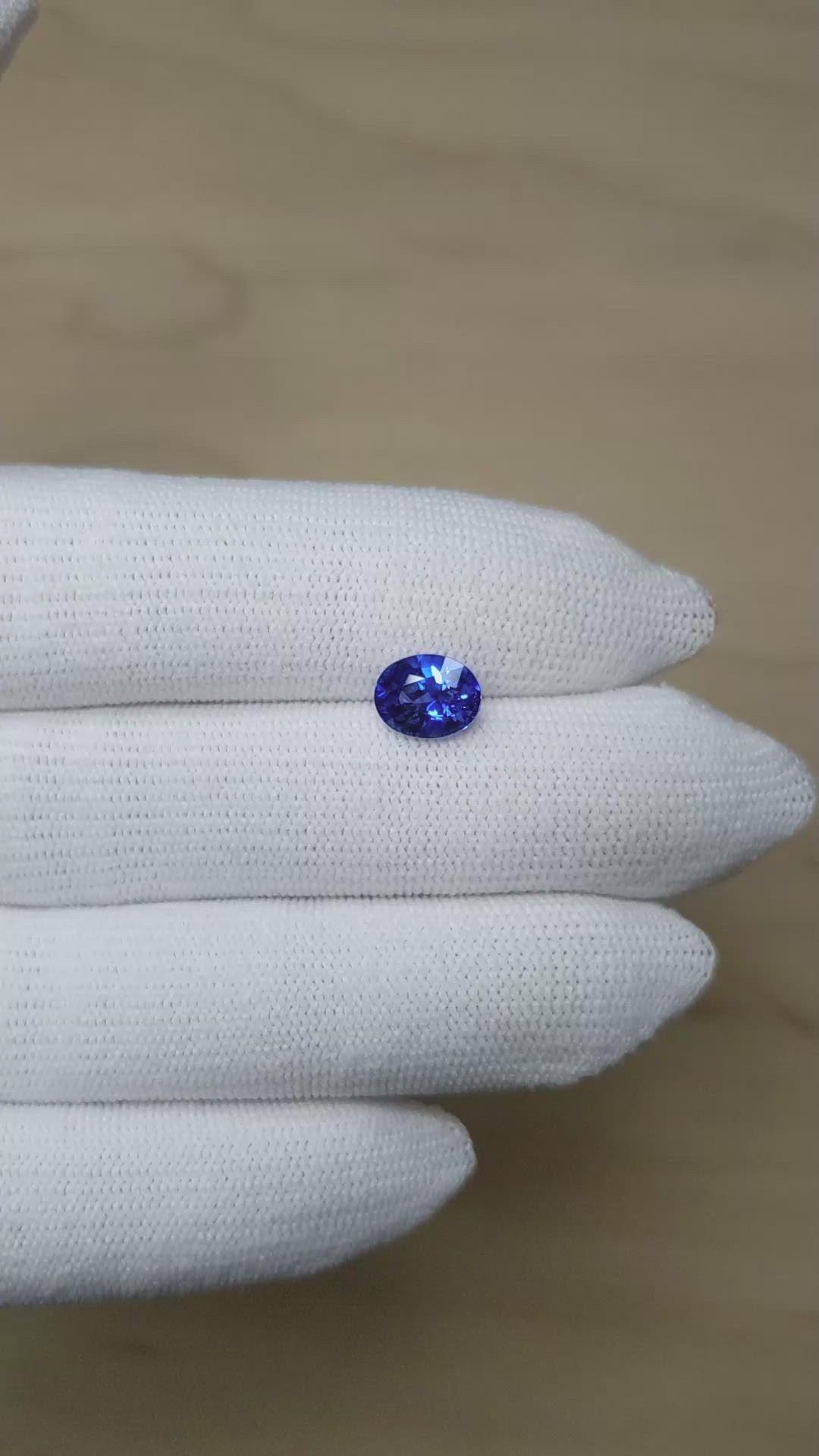 2.09 Ct. Blue Sapphire from Ceylon (Sri Lanka) Size Video
