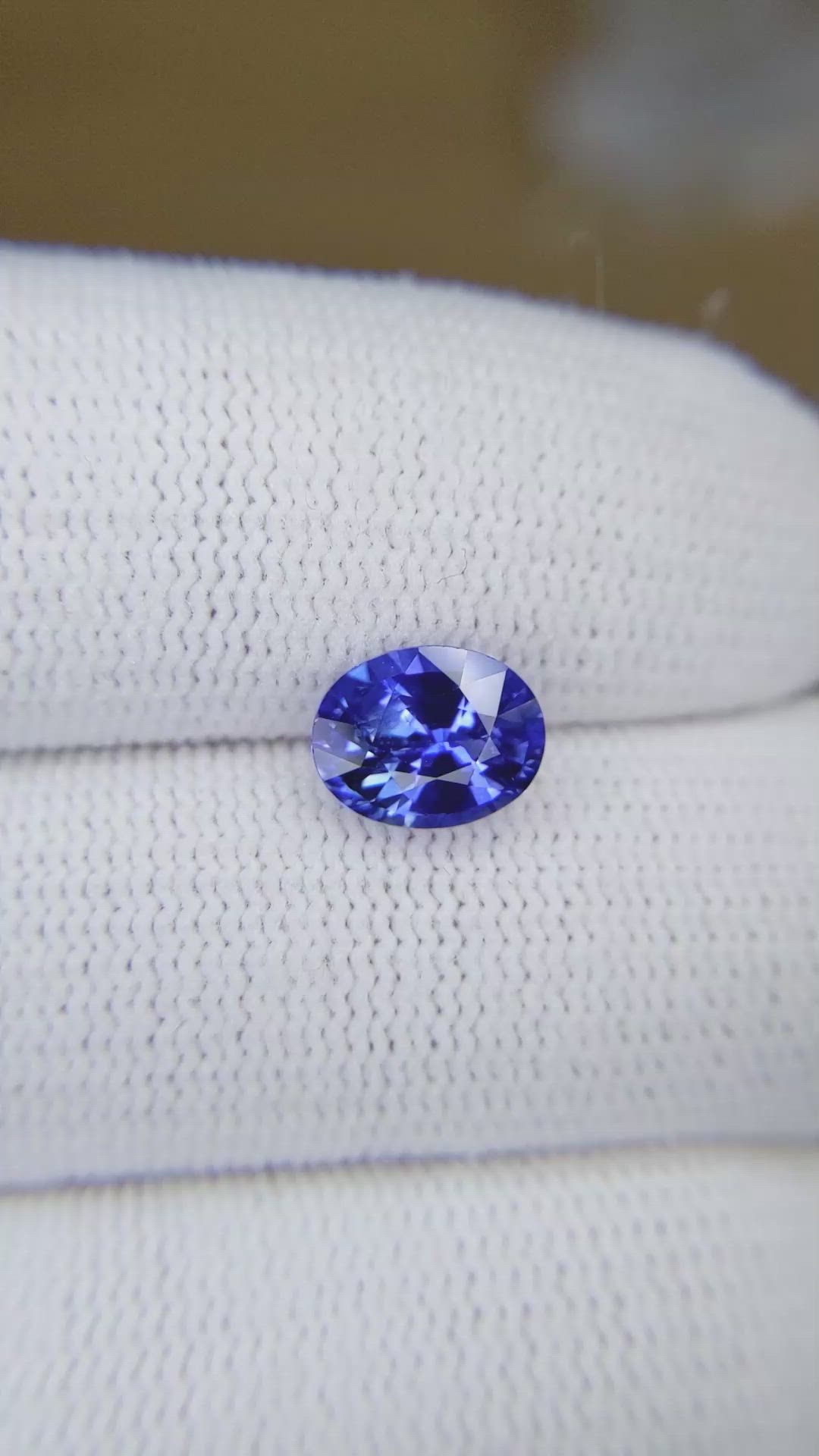 2.09 Ct. Blue Sapphire from Ceylon (Sri Lanka) Size Video