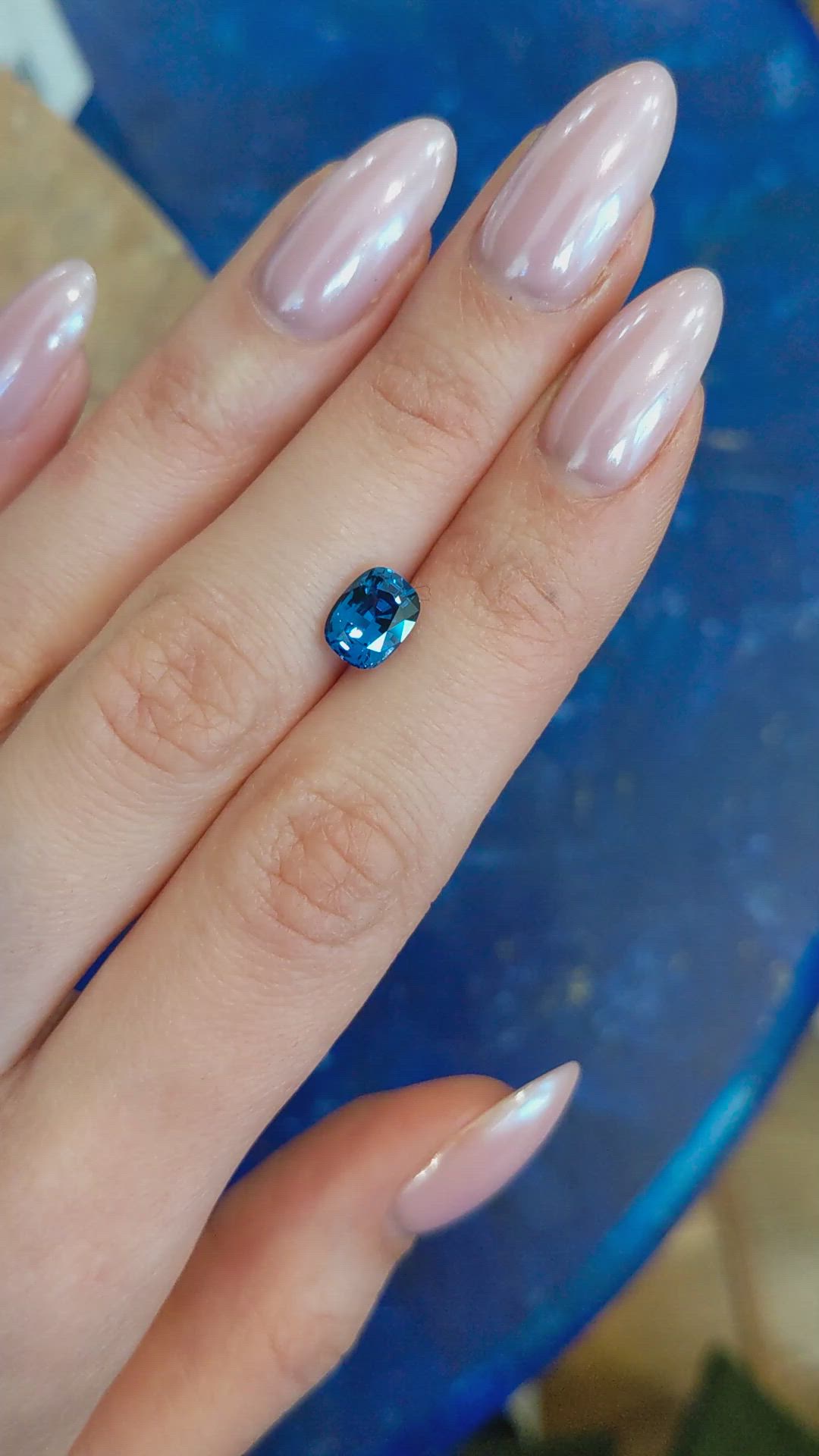 2.49 Ct. Blue Sapphire from Ceylon (Sri Lanka) Size Video
