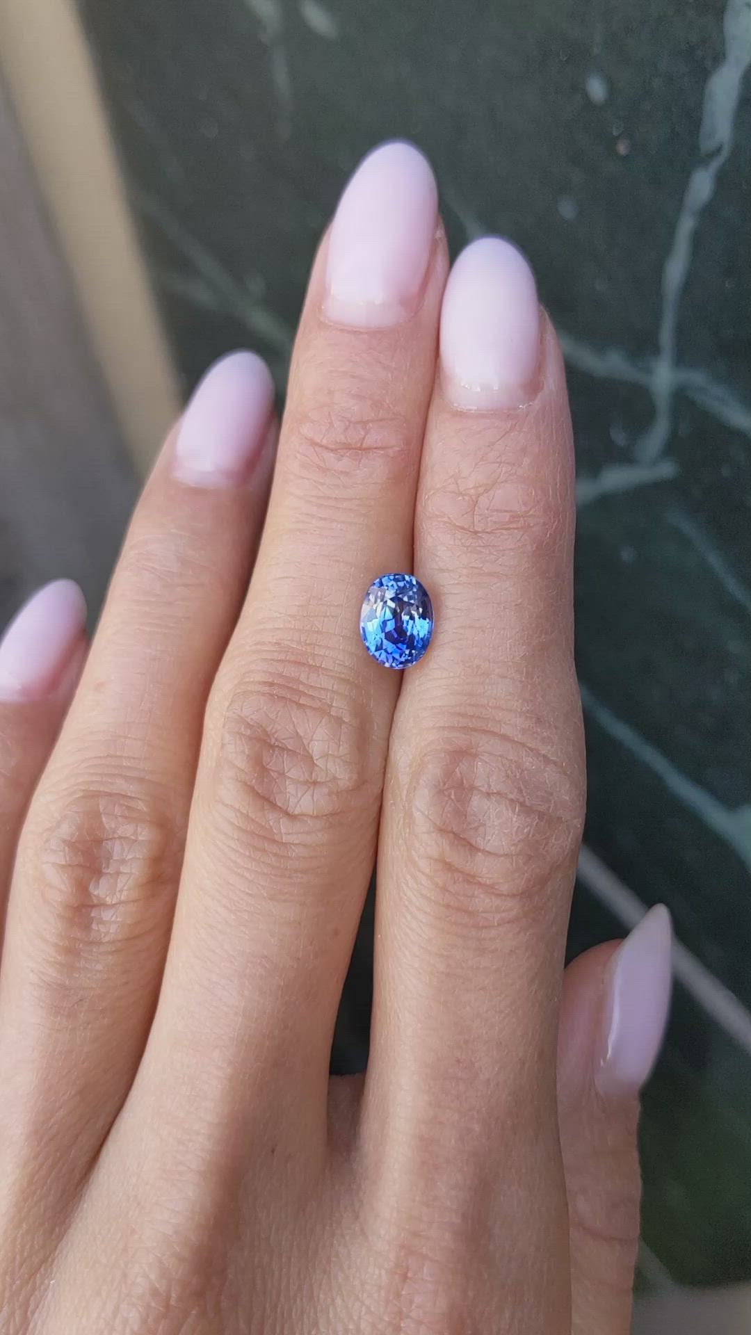 2.30 Ct. Blue Sapphire from Ceylon (Sri Lanka) Size Video