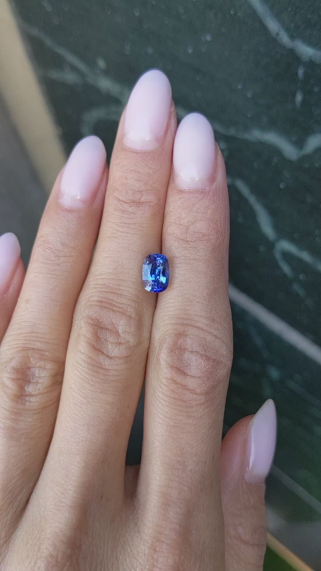 2.23 Ct. Blue Sapphire from Ceylon (Sri Lanka) Size Video