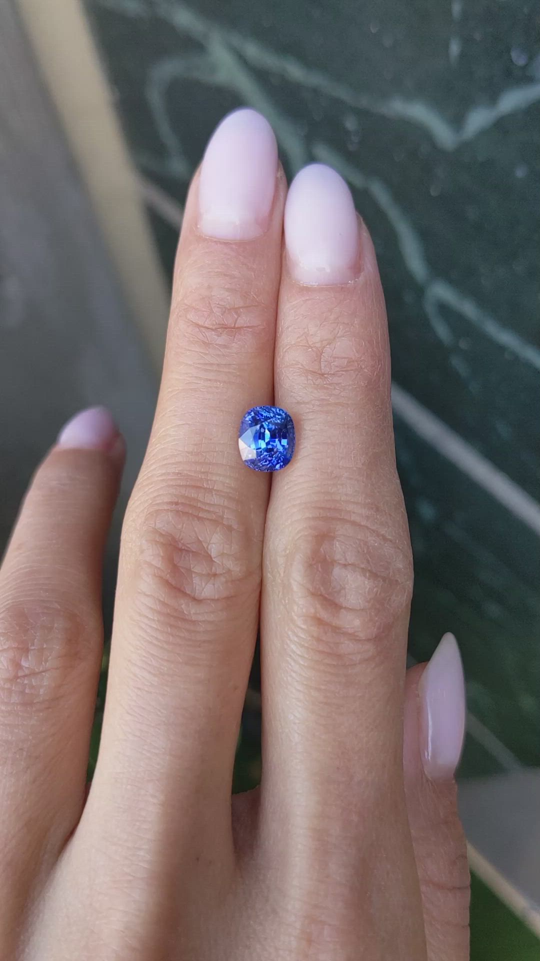 2.51 Ct. Blue Sapphire from Ceylon (Sri Lanka) Size Video