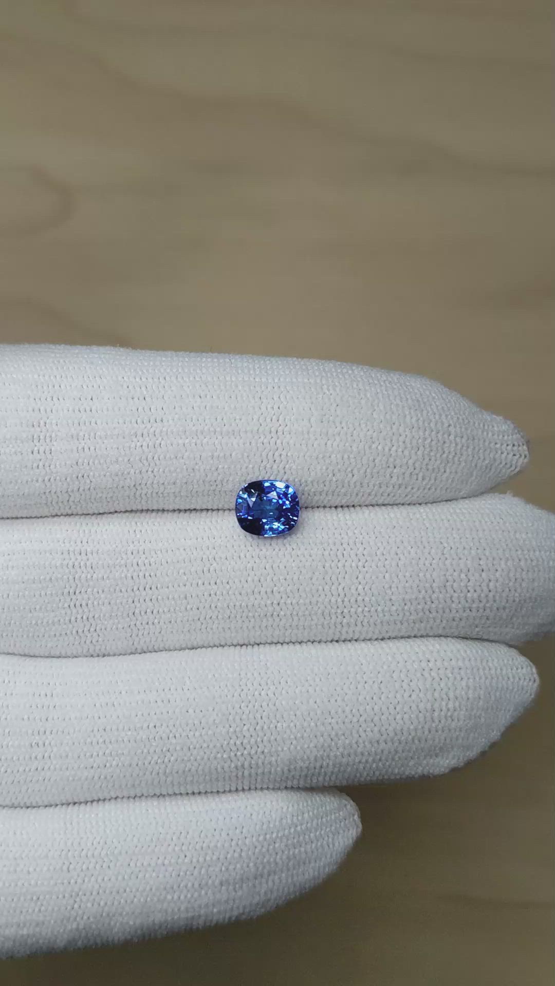 2.08 Ct. Blue Sapphire from Ceylon (Sri Lanka) Size Video