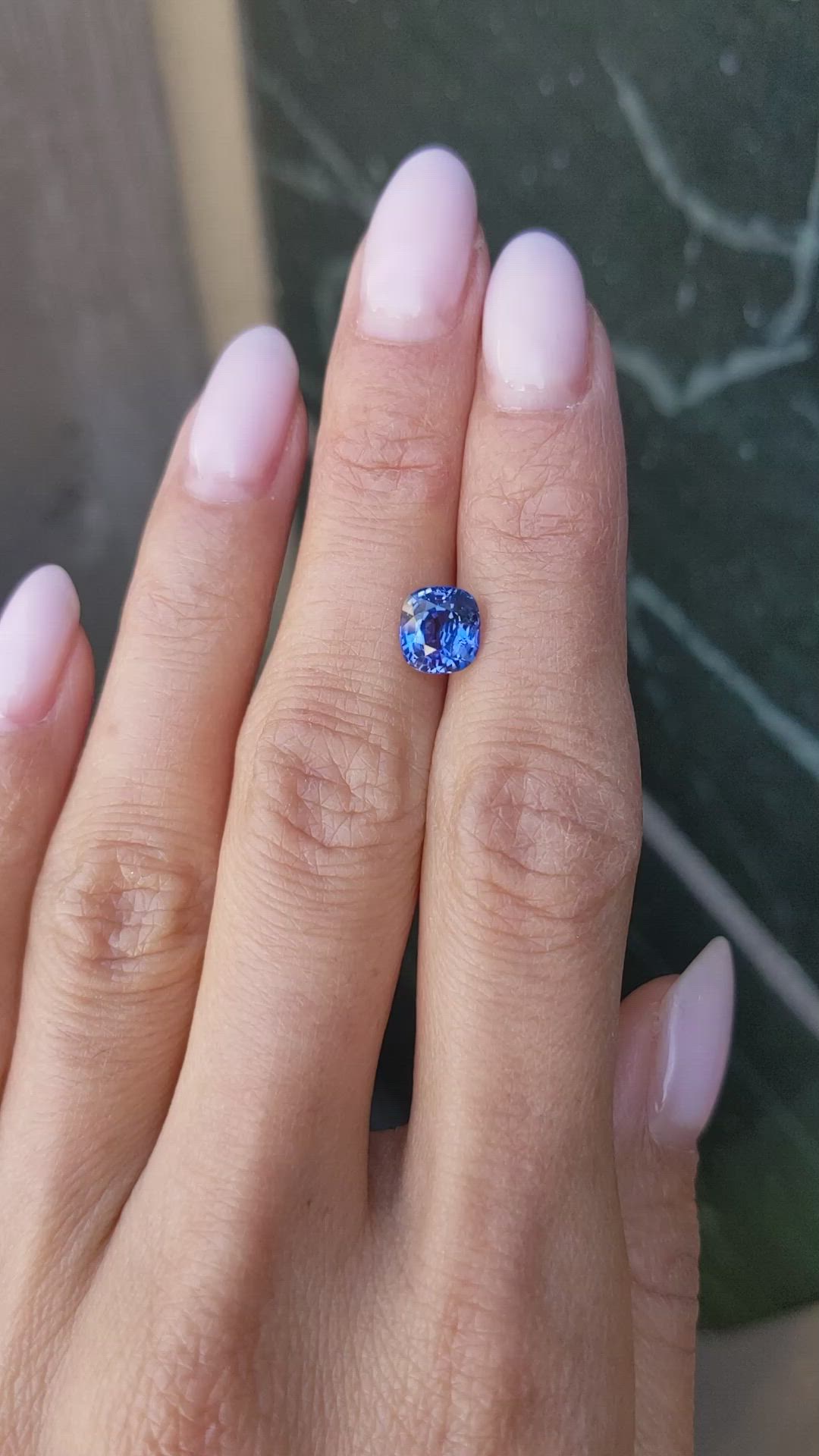 2.22 Ct. Blue Sapphire from Ceylon (Sri Lanka) Size Video