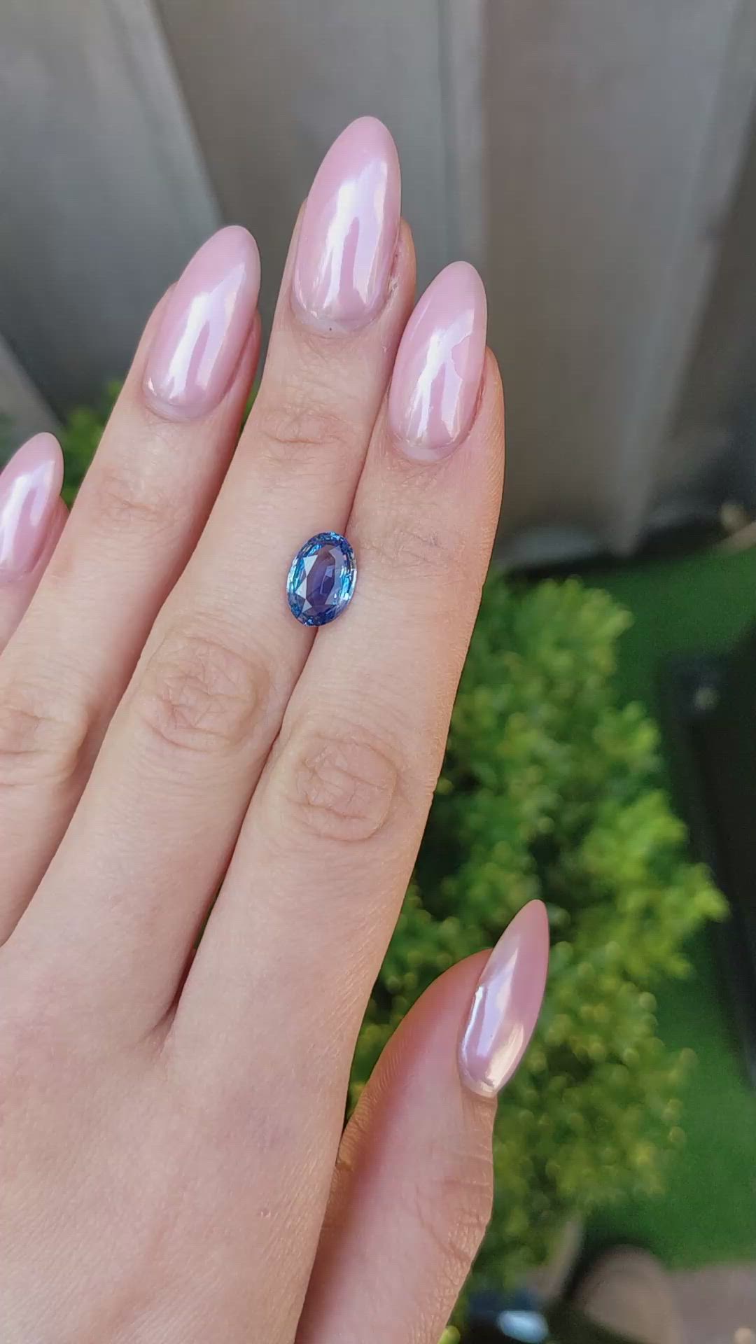 2.96 Ct. Blue Sapphire from Ceylon (Sri Lanka) Size Video