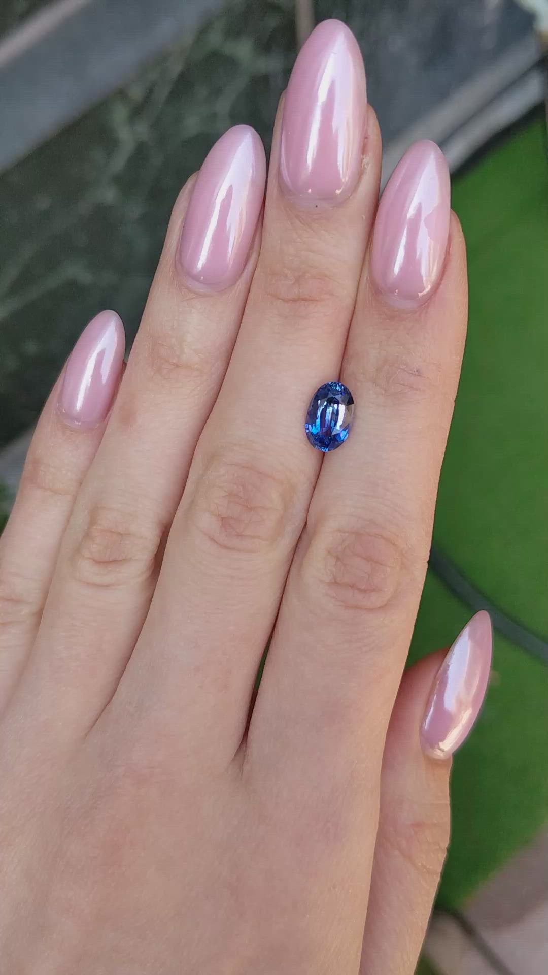 2.28 Ct. Blue Sapphire from Ceylon (Sri Lanka) Size Video