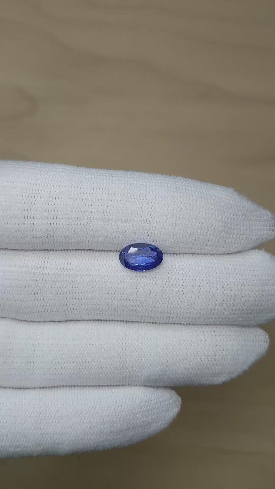 2.18 Ct. Blue Sapphire from Ceylon (Sri Lanka) Size Video