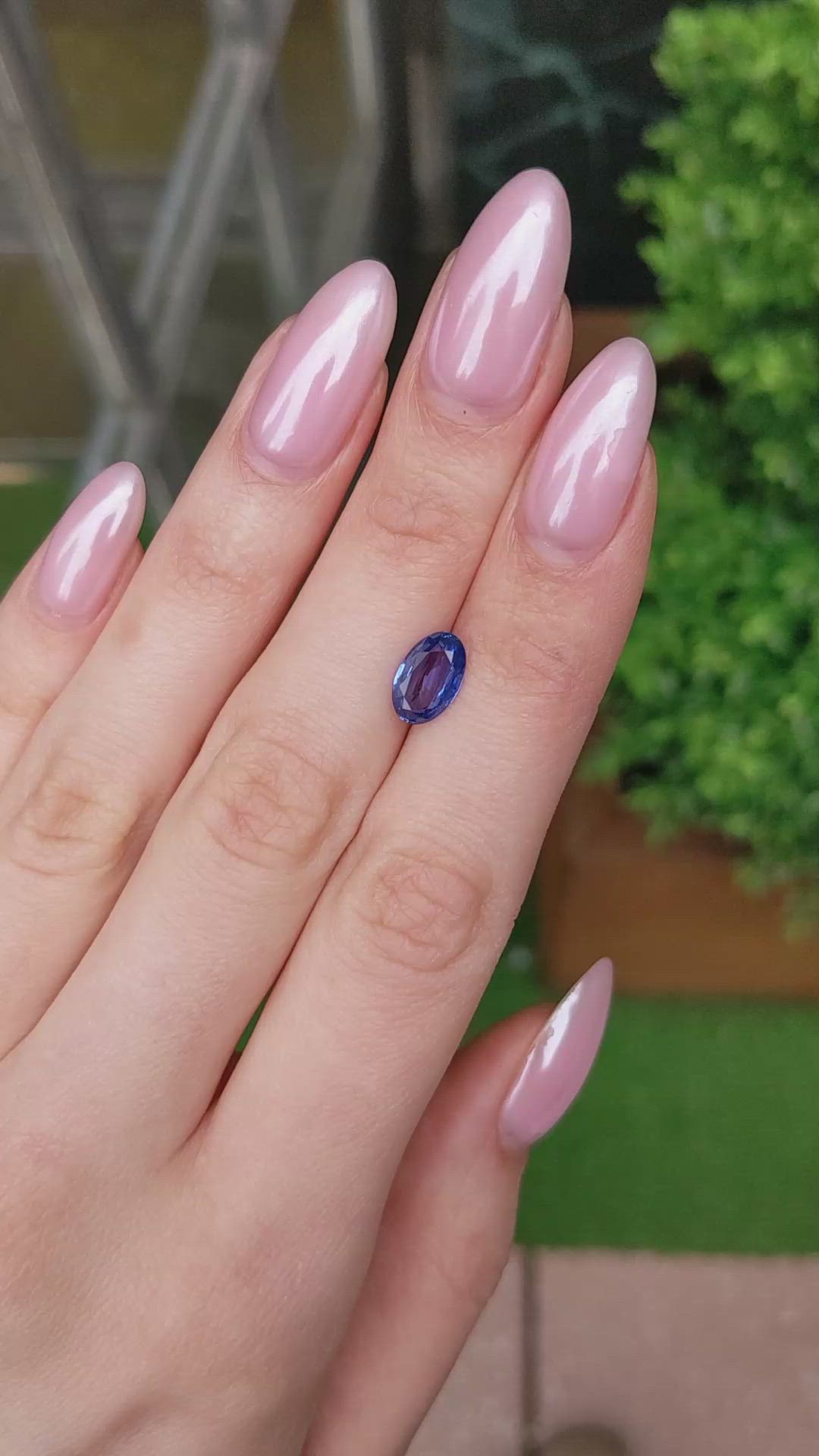 2.18 Ct. Blue Sapphire from Ceylon (Sri Lanka) Size Video