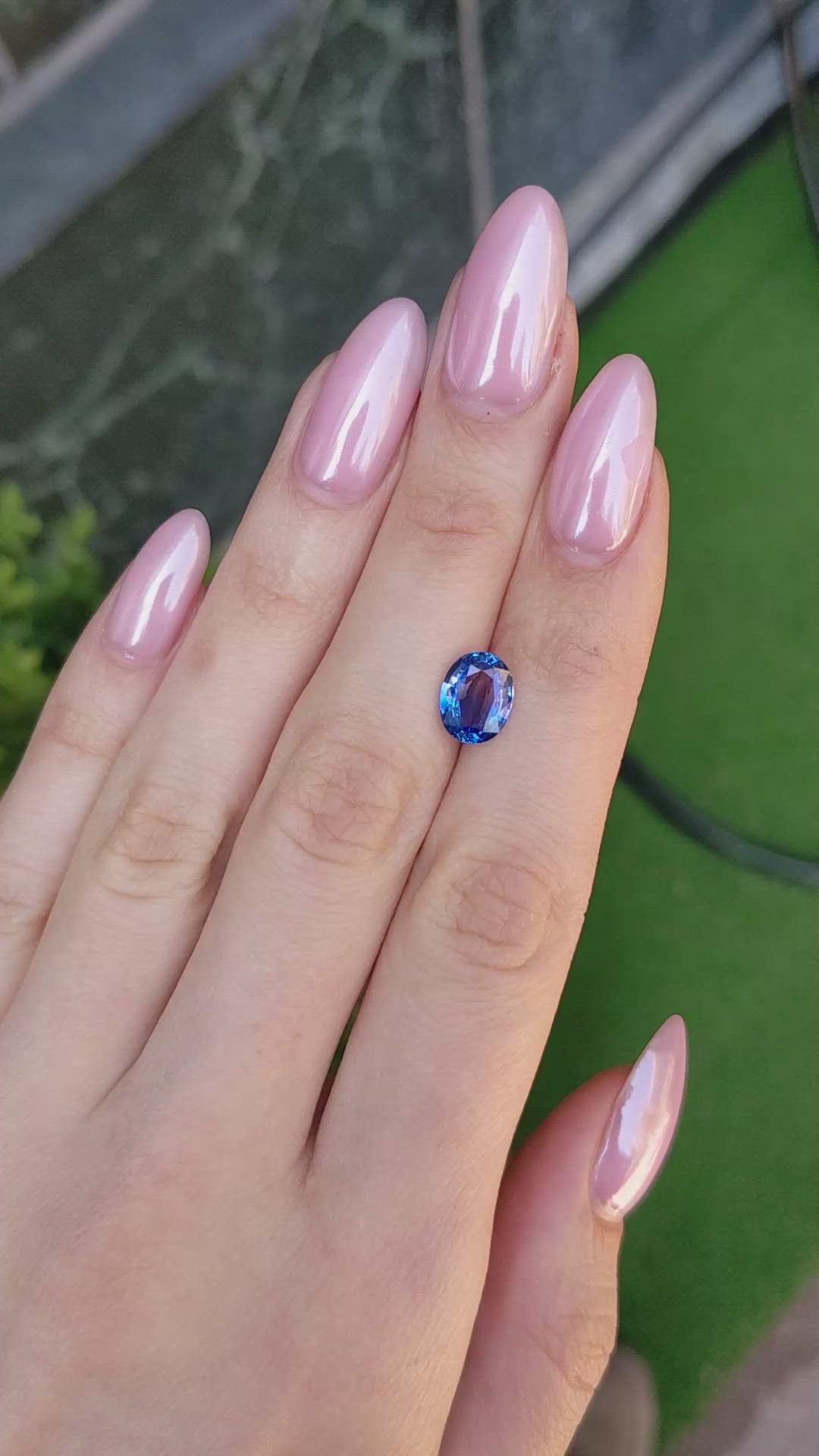 2.62 Ct. Blue Sapphire from Ceylon (Sri Lanka) Size Video