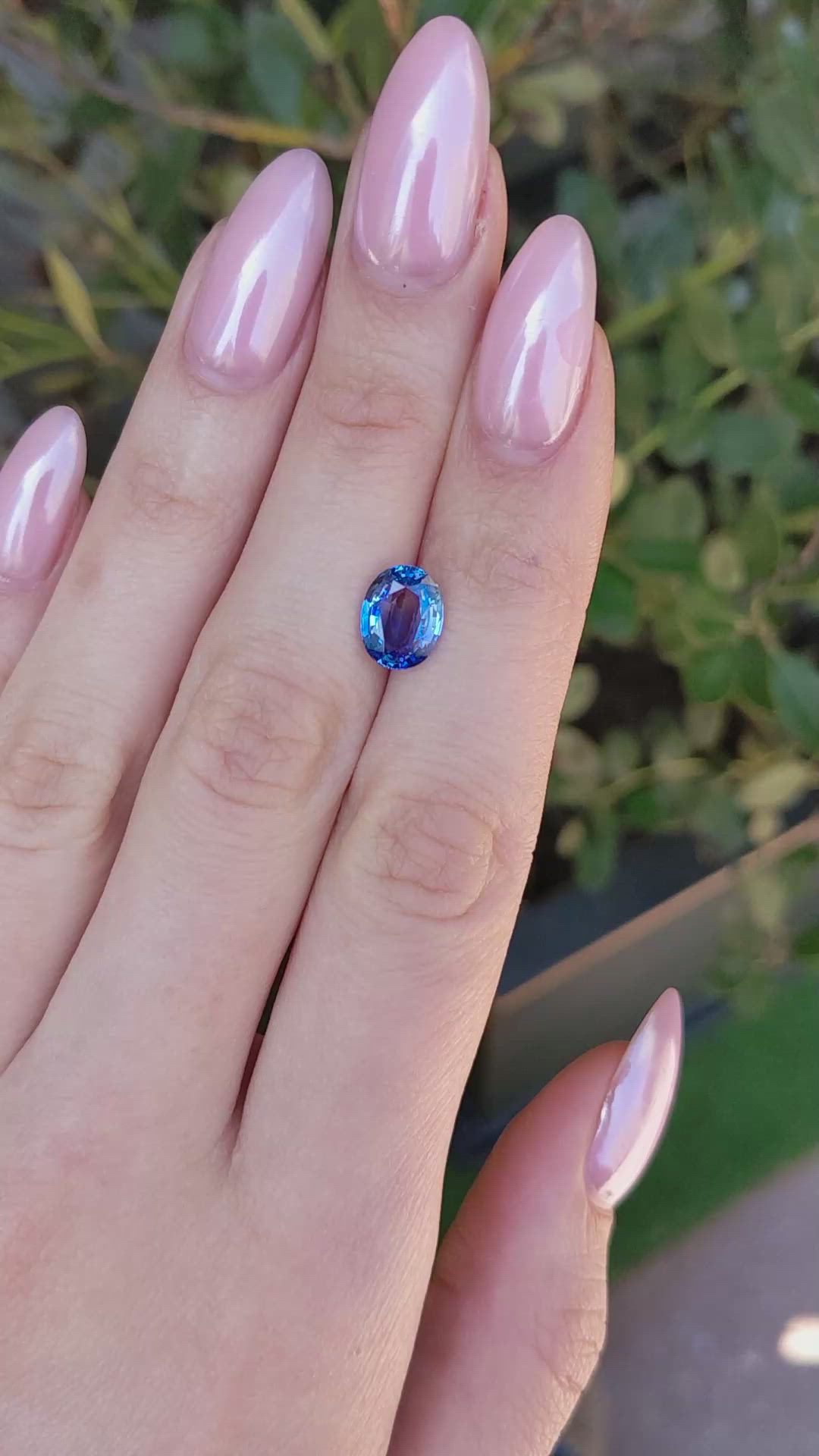 2.62 Ct. Blue Sapphire from Ceylon (Sri Lanka) Size Video