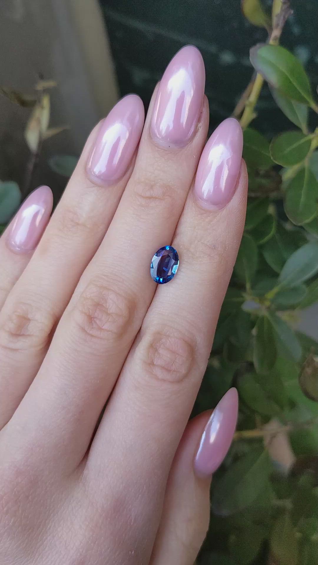 2.11 Ct. Blue Sapphire from Ceylon (Sri Lanka) Size Video