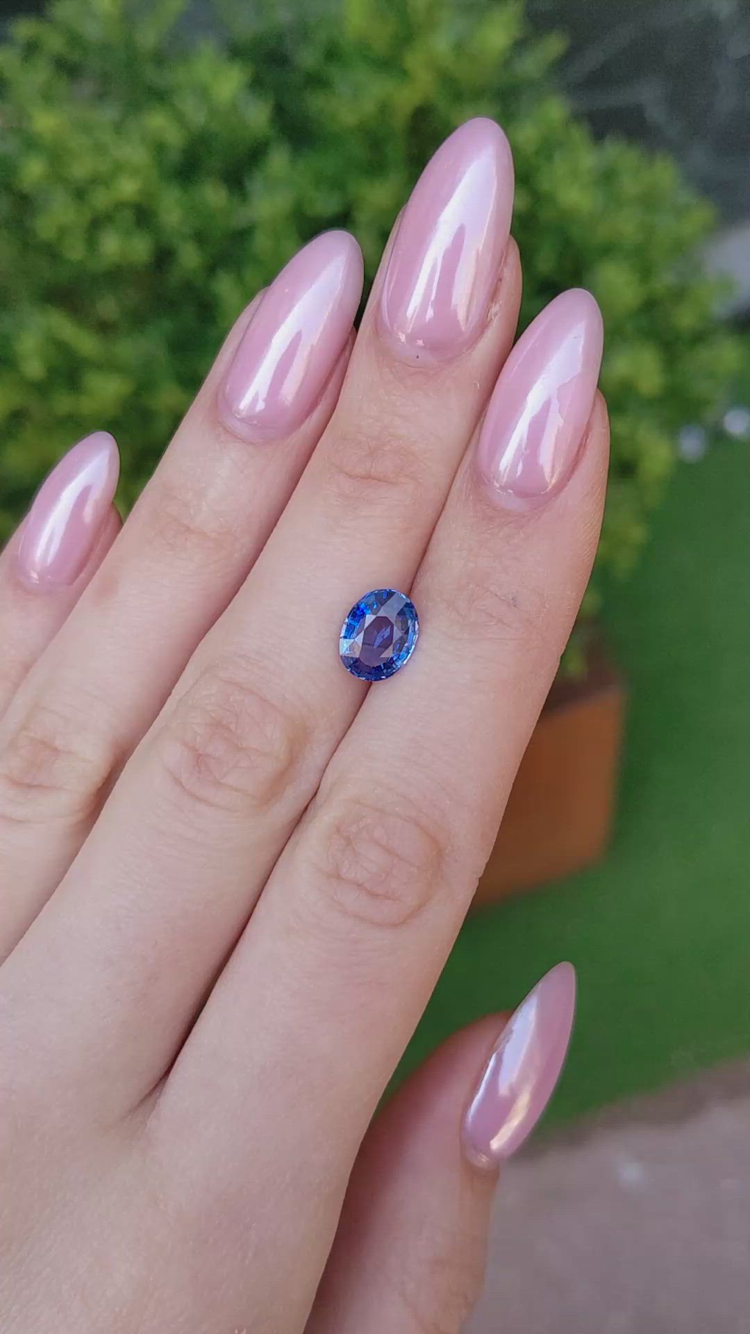 2.27 Ct. Blue Sapphire from Ceylon (Sri Lanka) Size Video
