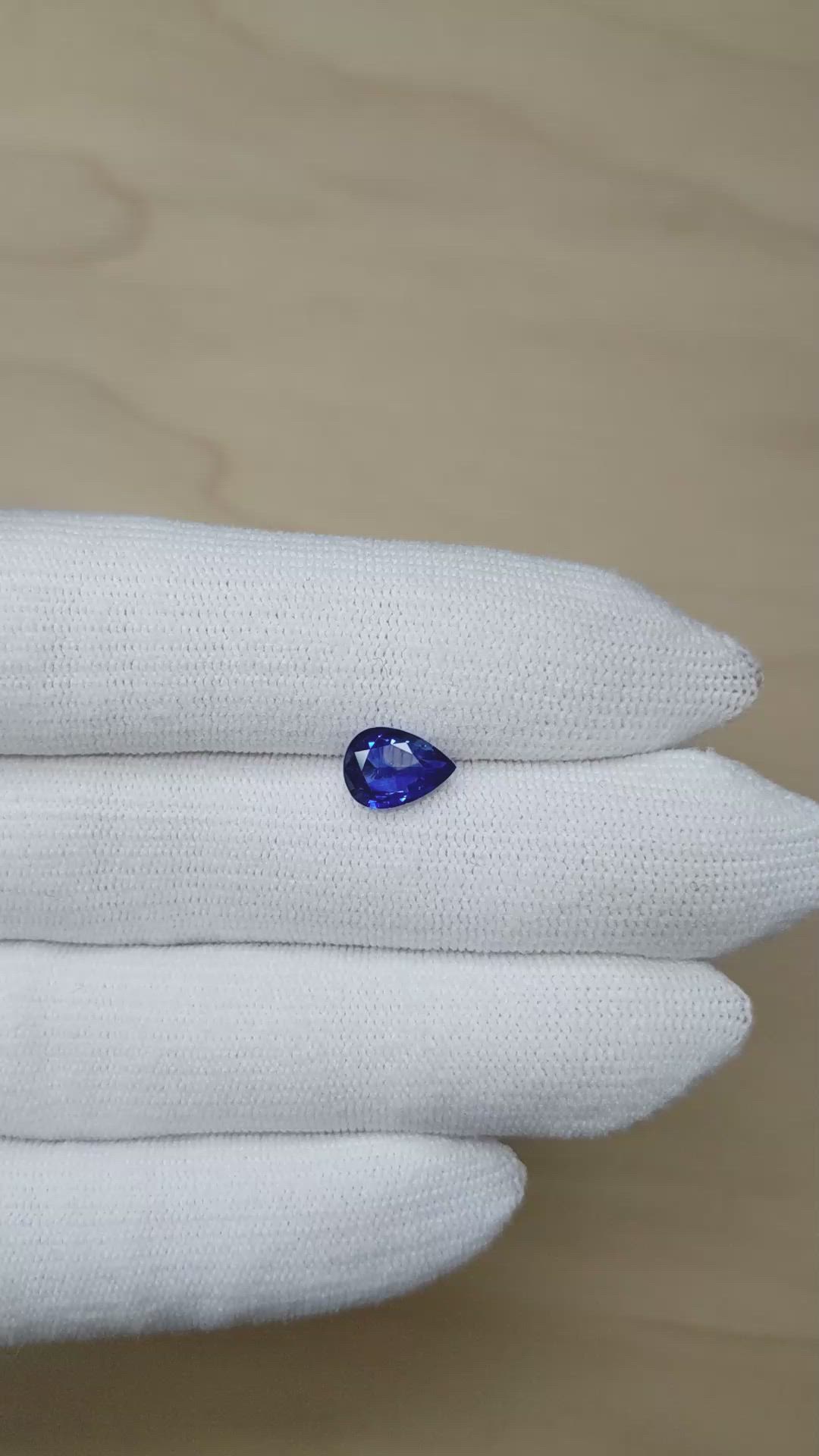 2.06 Ct. Blue Sapphire from Ceylon (Sri Lanka) Size Video