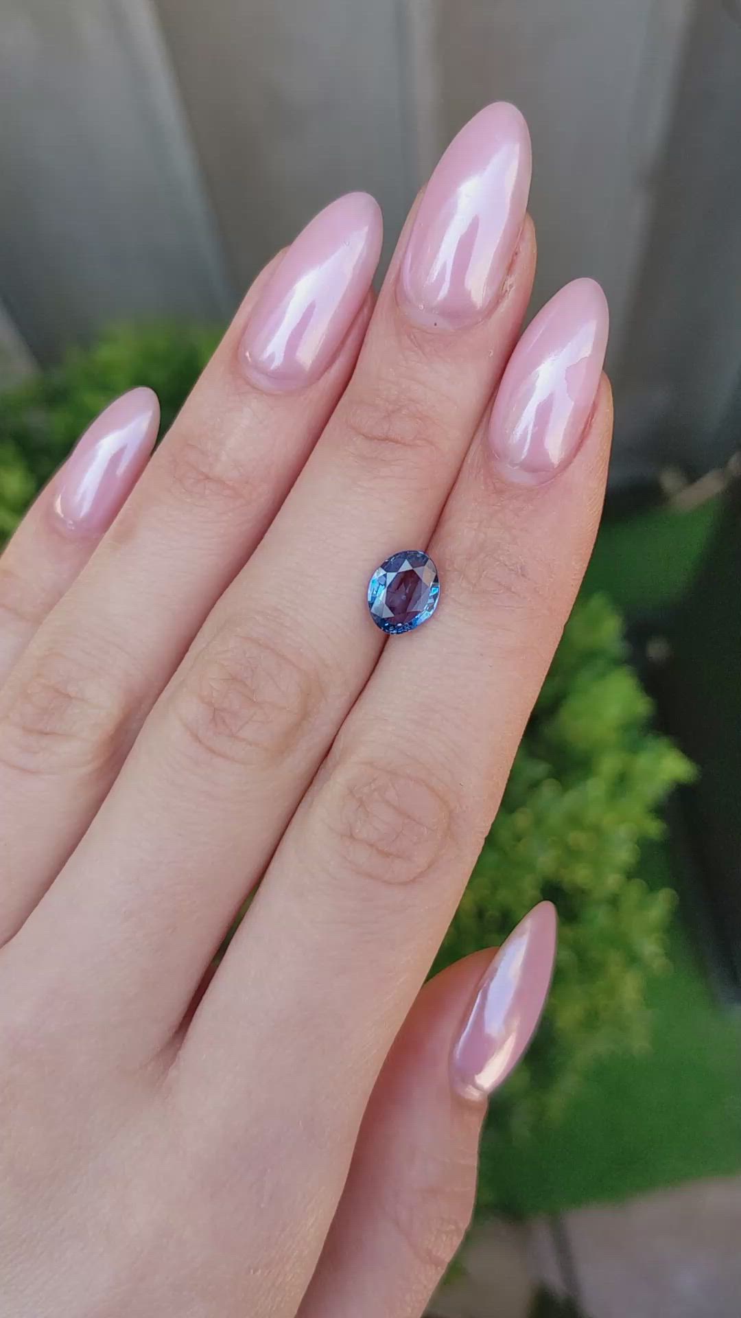 2.14 Ct. Blue Sapphire from Ceylon (Sri Lanka) Size Video