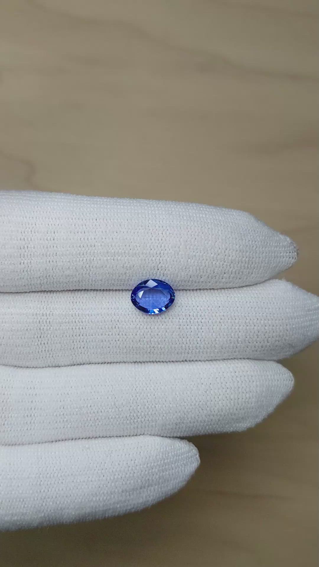 2.14 Ct. Blue Sapphire from Ceylon (Sri Lanka) Size Video