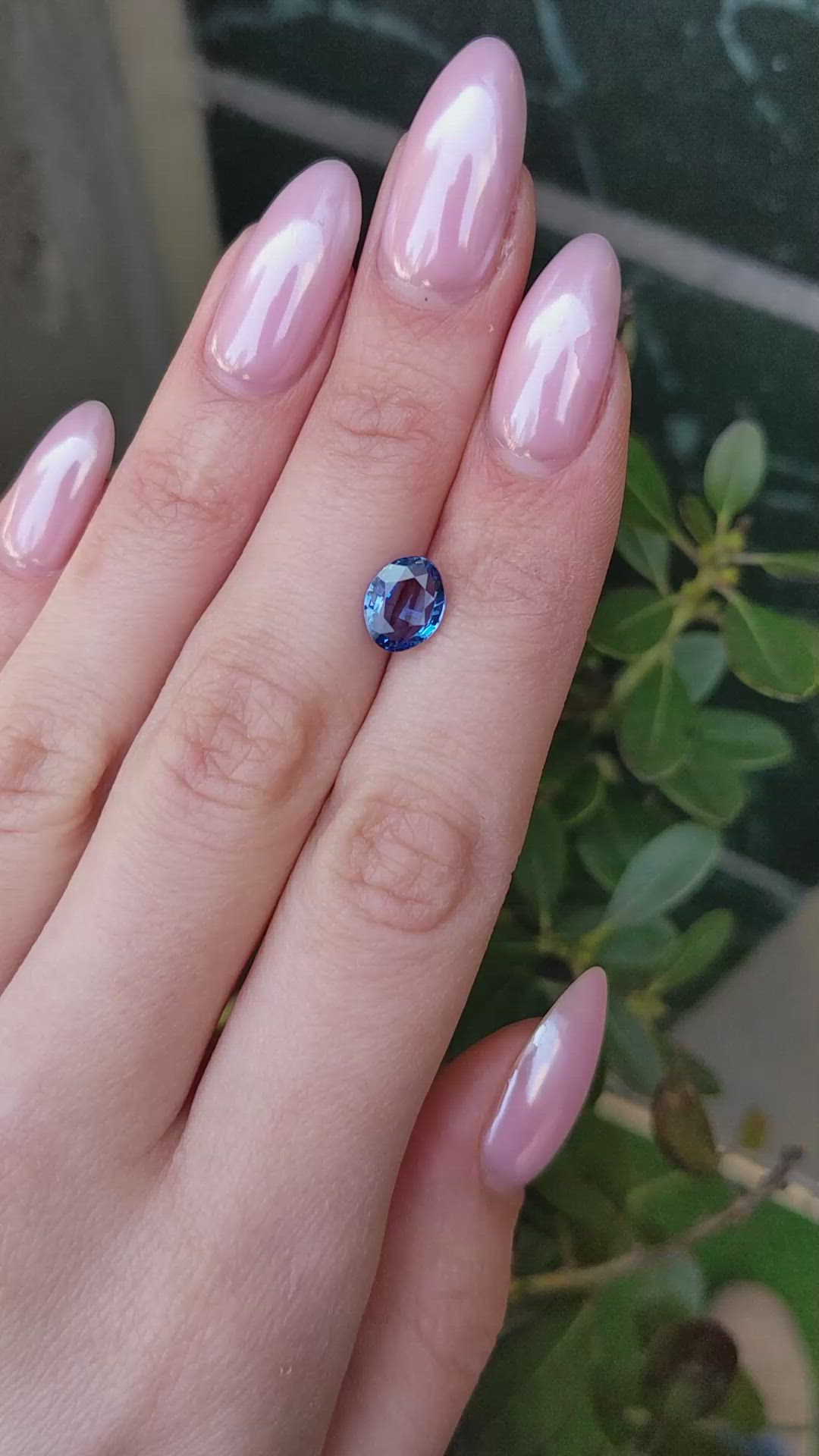 2.14 Ct. Blue Sapphire from Ceylon (Sri Lanka) Size Video