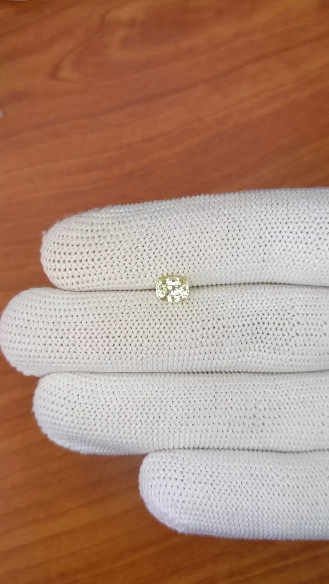 1.00 Ct. Yellow Sapphire from Ceylon (Sri Lanka) Size Video