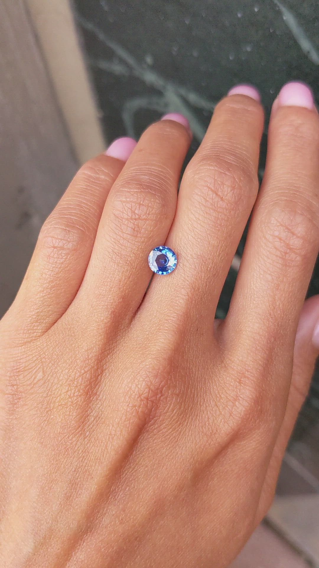 1.14 Ct. Blue Sapphire from Ceylon (Sri Lanka) Size Video