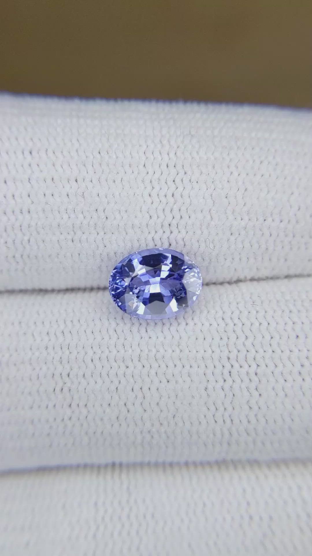 2.11 Ct. Blue Sapphire from Ceylon (Sri Lanka) Size Video
