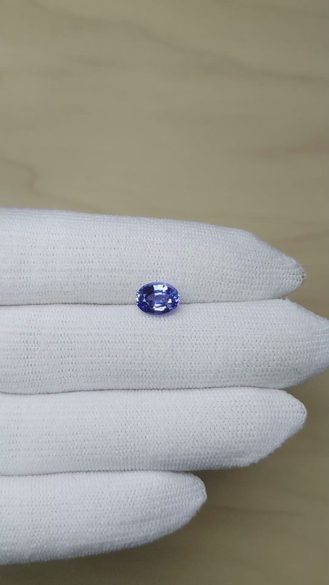 2.11 Ct. Blue Sapphire from Ceylon (Sri Lanka) Size Video