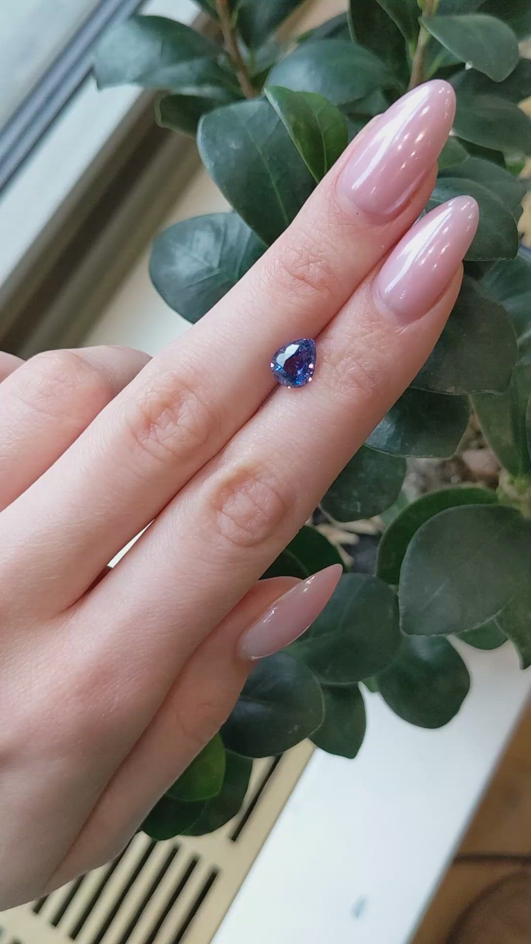 2.14 Ct. Blue Sapphire from Ceylon (Sri Lanka) Size Video