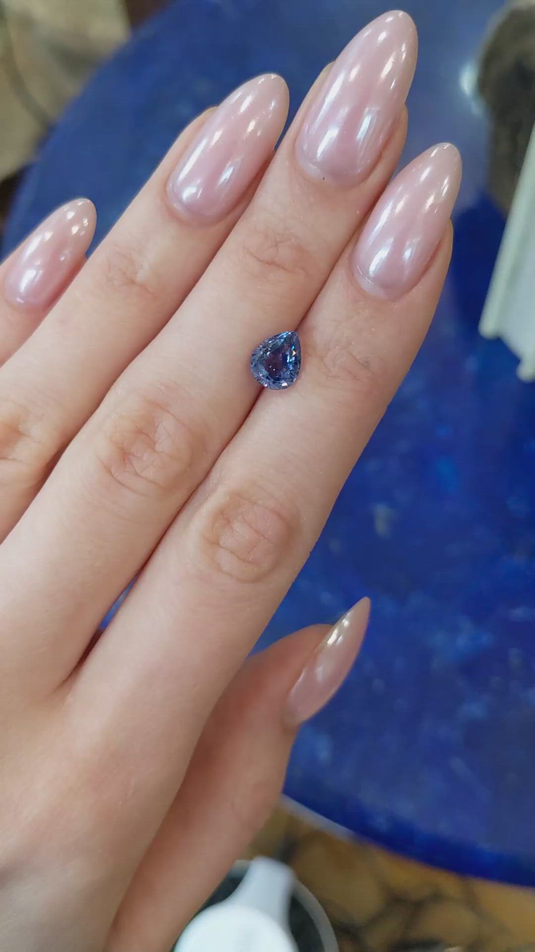 2.14 Ct. Blue Sapphire from Ceylon (Sri Lanka) Size Video