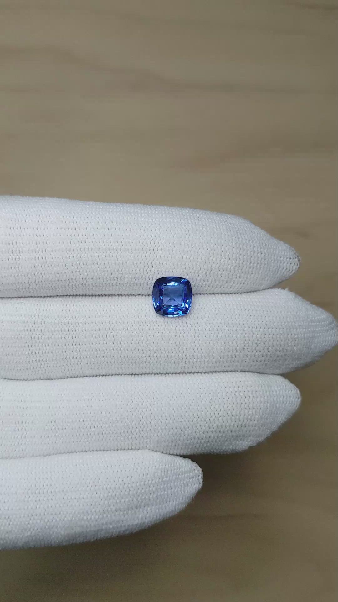 2.45 Ct. Blue Sapphire from Ceylon (Sri Lanka) Size Video
