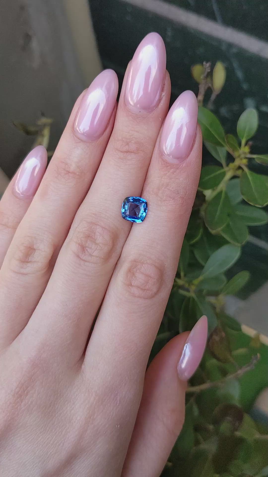 2.45 Ct. Blue Sapphire from Ceylon (Sri Lanka) Size Video