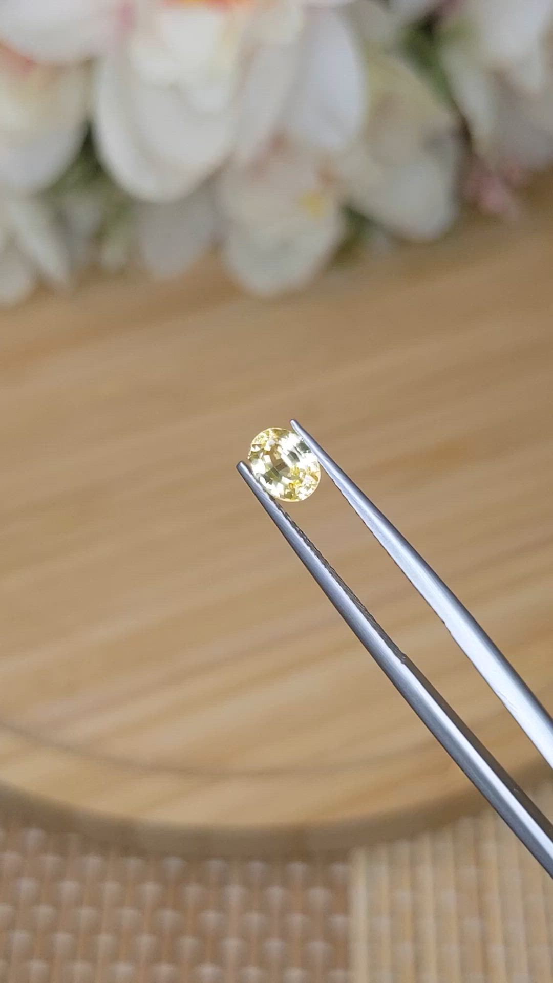 0.78 Ct. Yellow Sapphire from Ceylon (Sri Lanka) Size Video